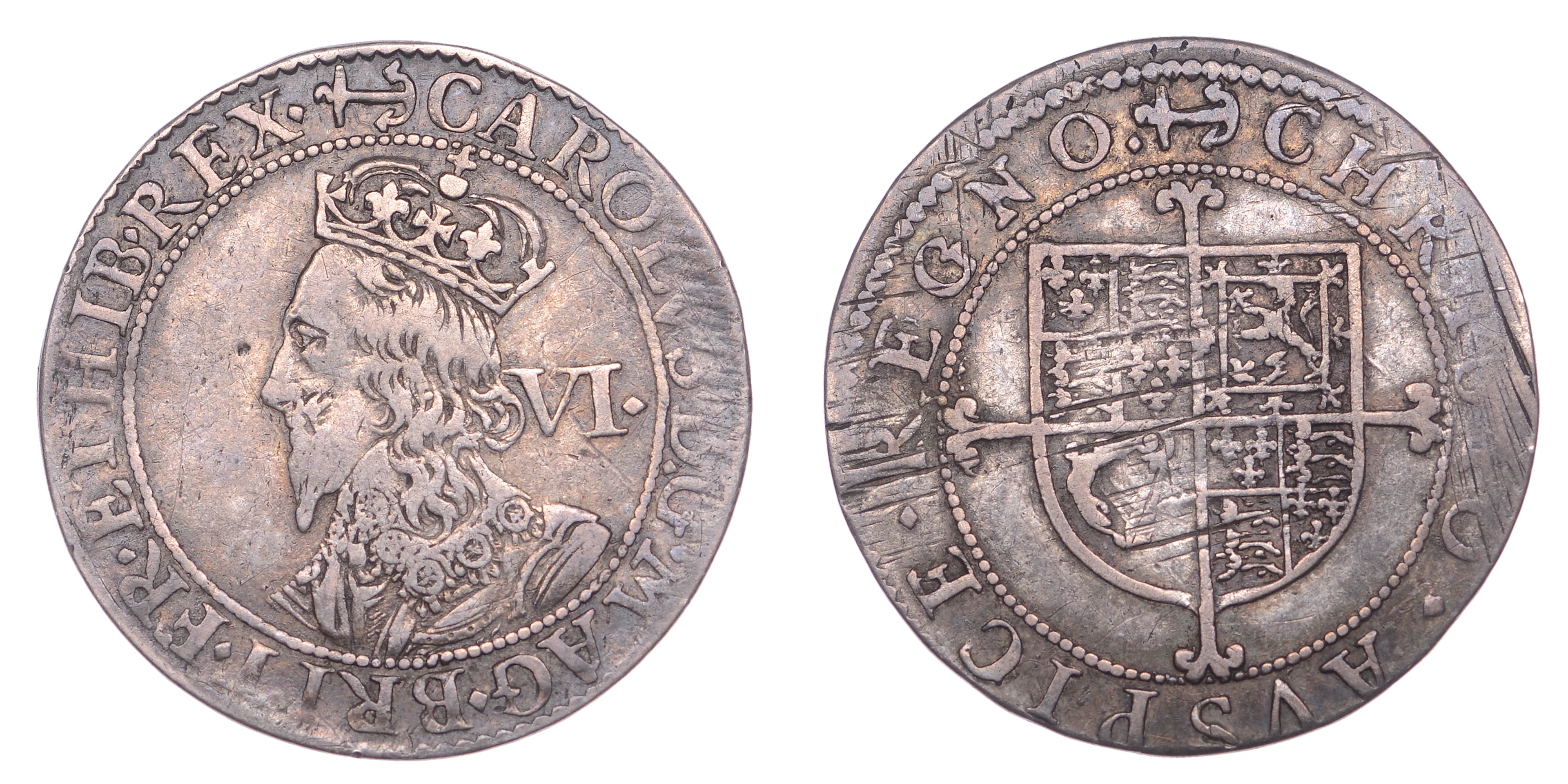 Charles I (1625-1649), Briot’s Second Milled issue, Sixpence, mm.
