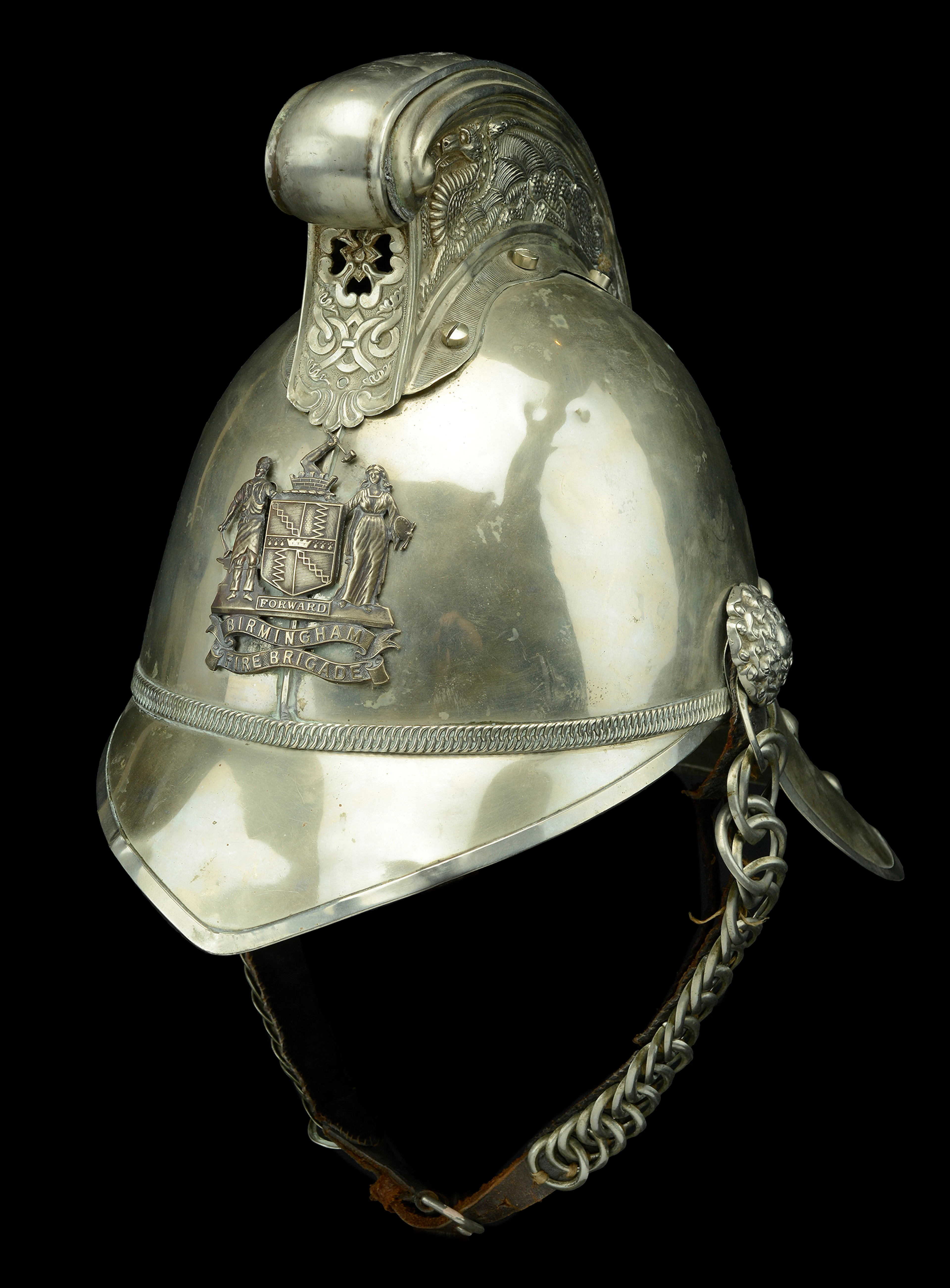 Birmingham Fire Brigade Chief Officer’s Merryweather Helmet. A very
