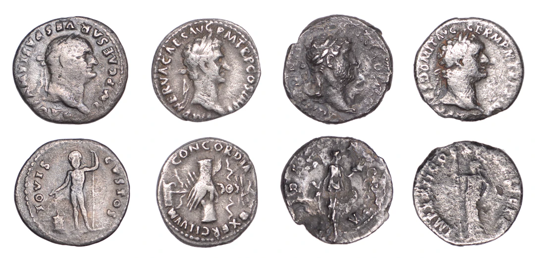 Nerva (96-98), Denarius, 97, laureate head right, rev. clasped hands