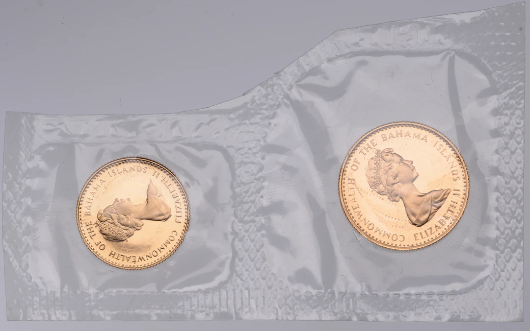 Bahamas, Elizabeth II, 20 and 10 Dollars, both 1971, Llantrisant (KM