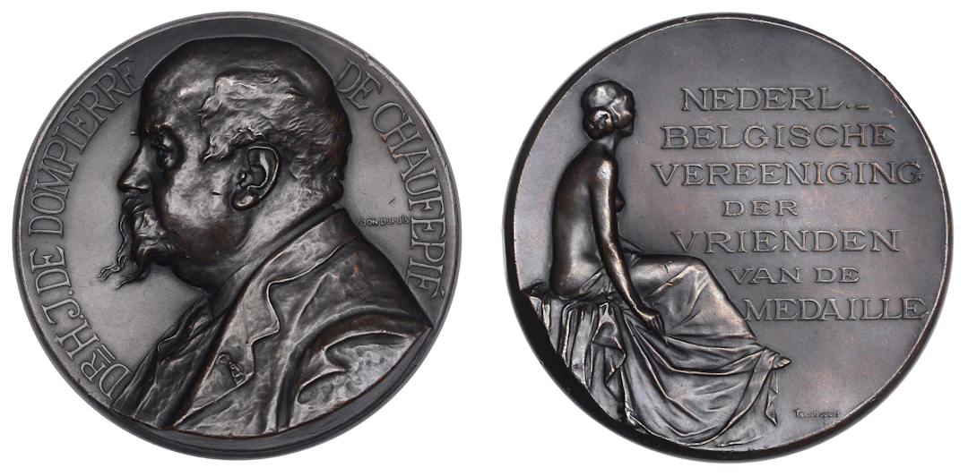 NETHERLANDS, Henri-Jean de Dompierre de Chaufepié, 1908, a bronze
