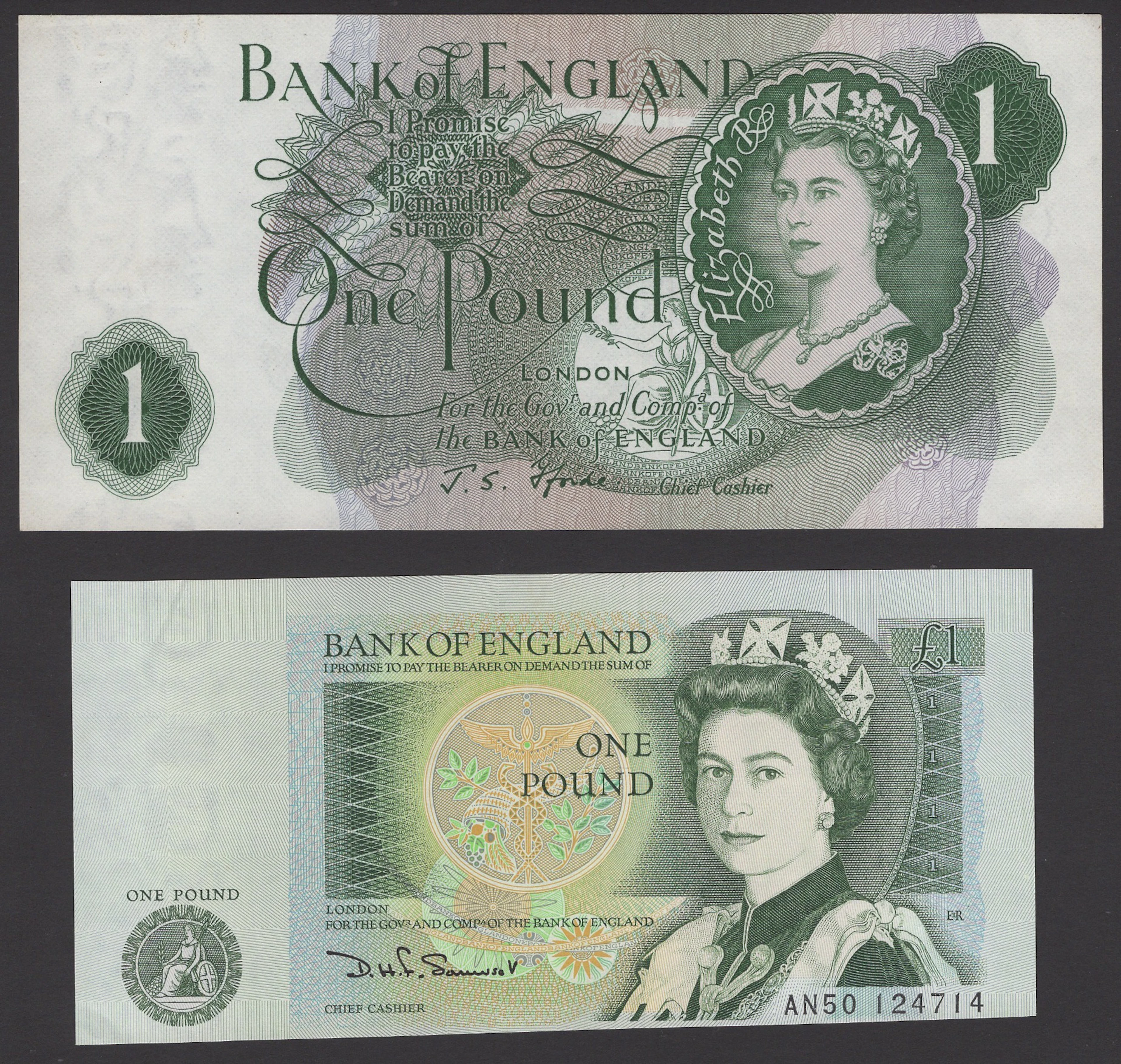 ERROR: Bank of England, John S. Fforde, £1, 15 February 1967, no serial