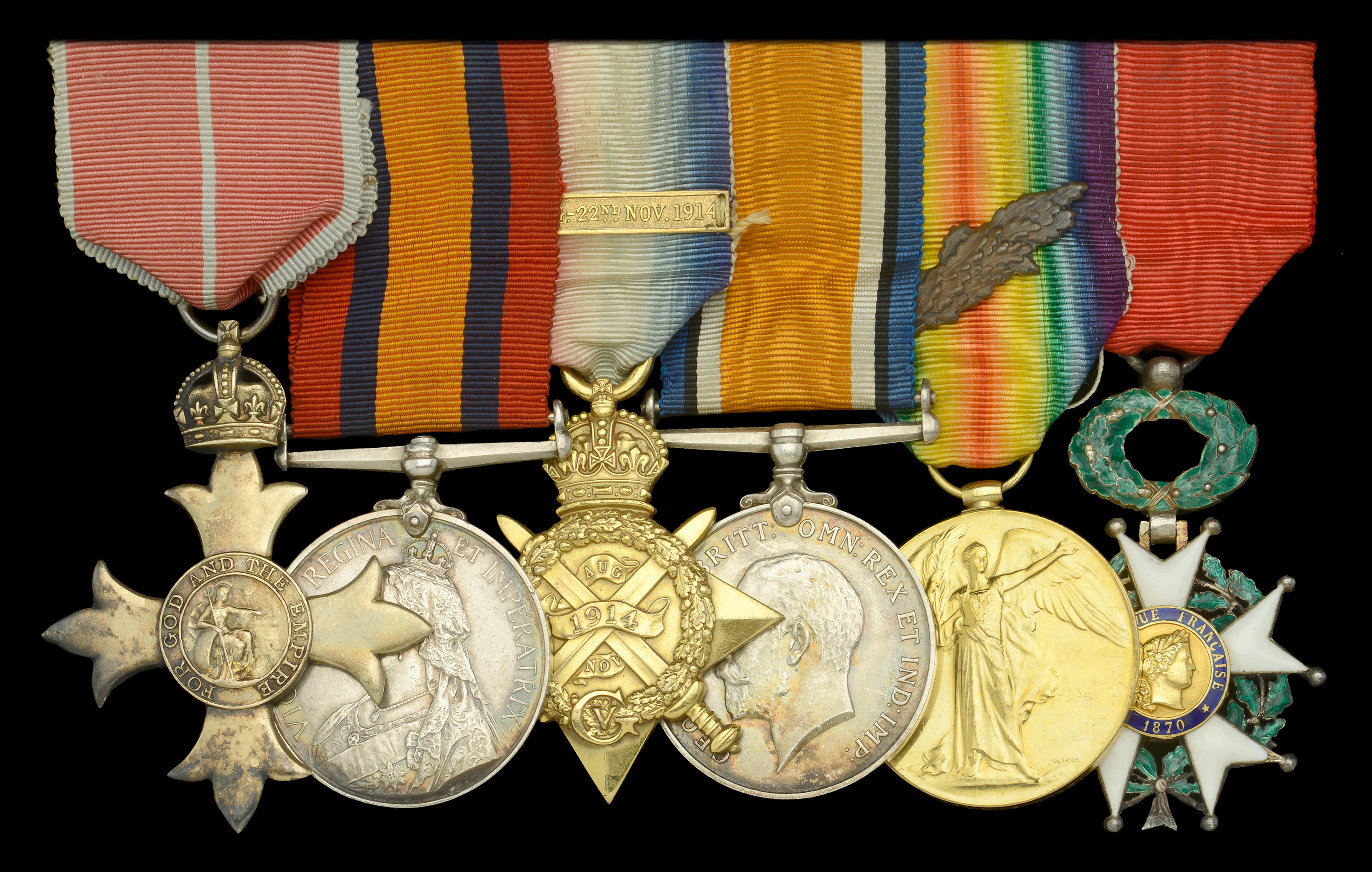 A Great War O.B.E. group of six awarded to Captain Somers Somerset