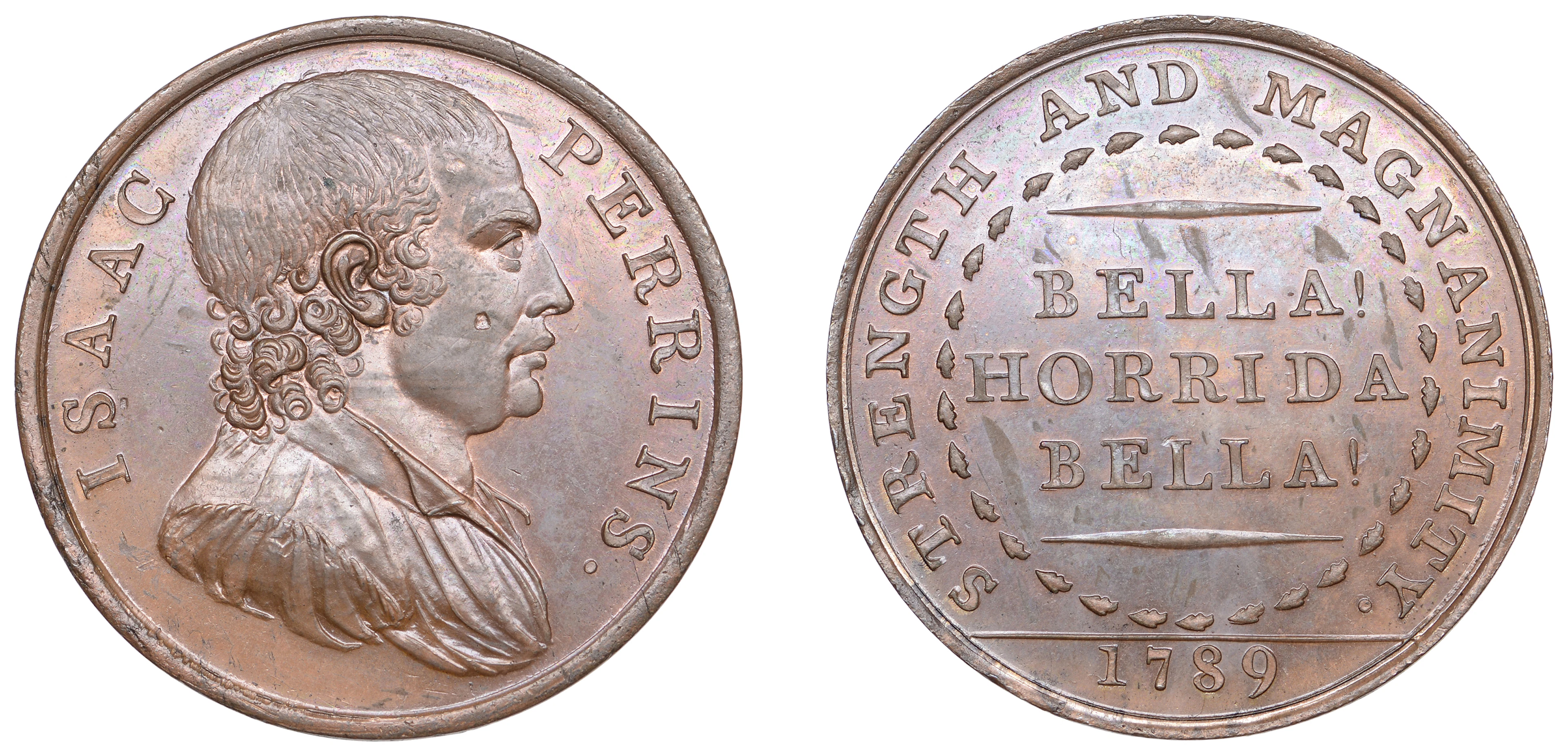 Historical Medals, Prize Fighting Ring, Banbury, 1789, a copper medal