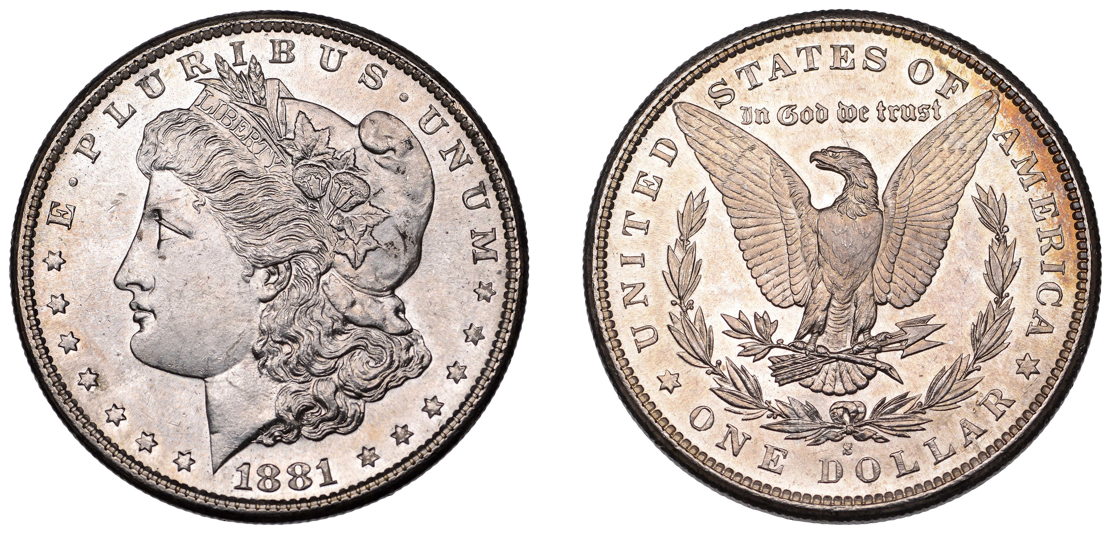 United States of America, Dollar, 1881s, San Francisco (KM 110). Brilliant