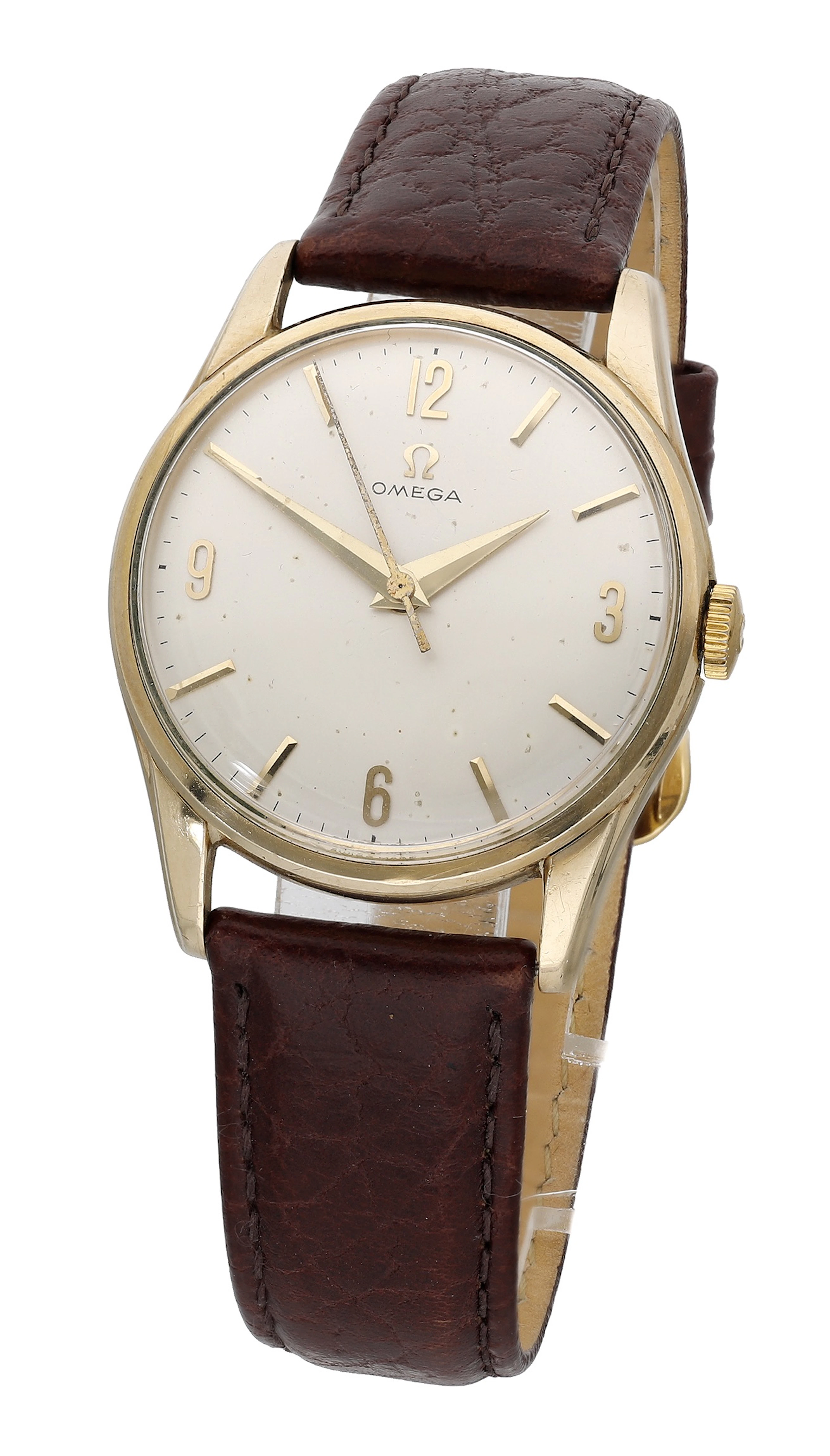 Omega. A gold wristwatch, circa 1963. Movement: cal. 286, manual winding