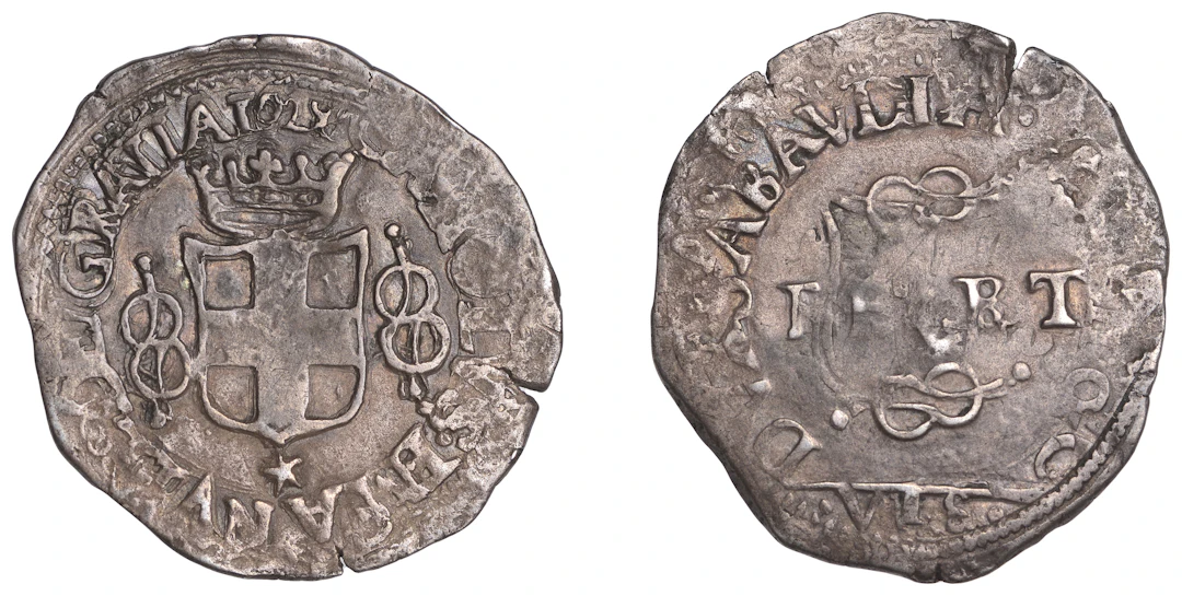 Italy, SAVOY, Carlo Emanuele I, 6 Soldi, 1629, Chambery, 6.02g/7h
