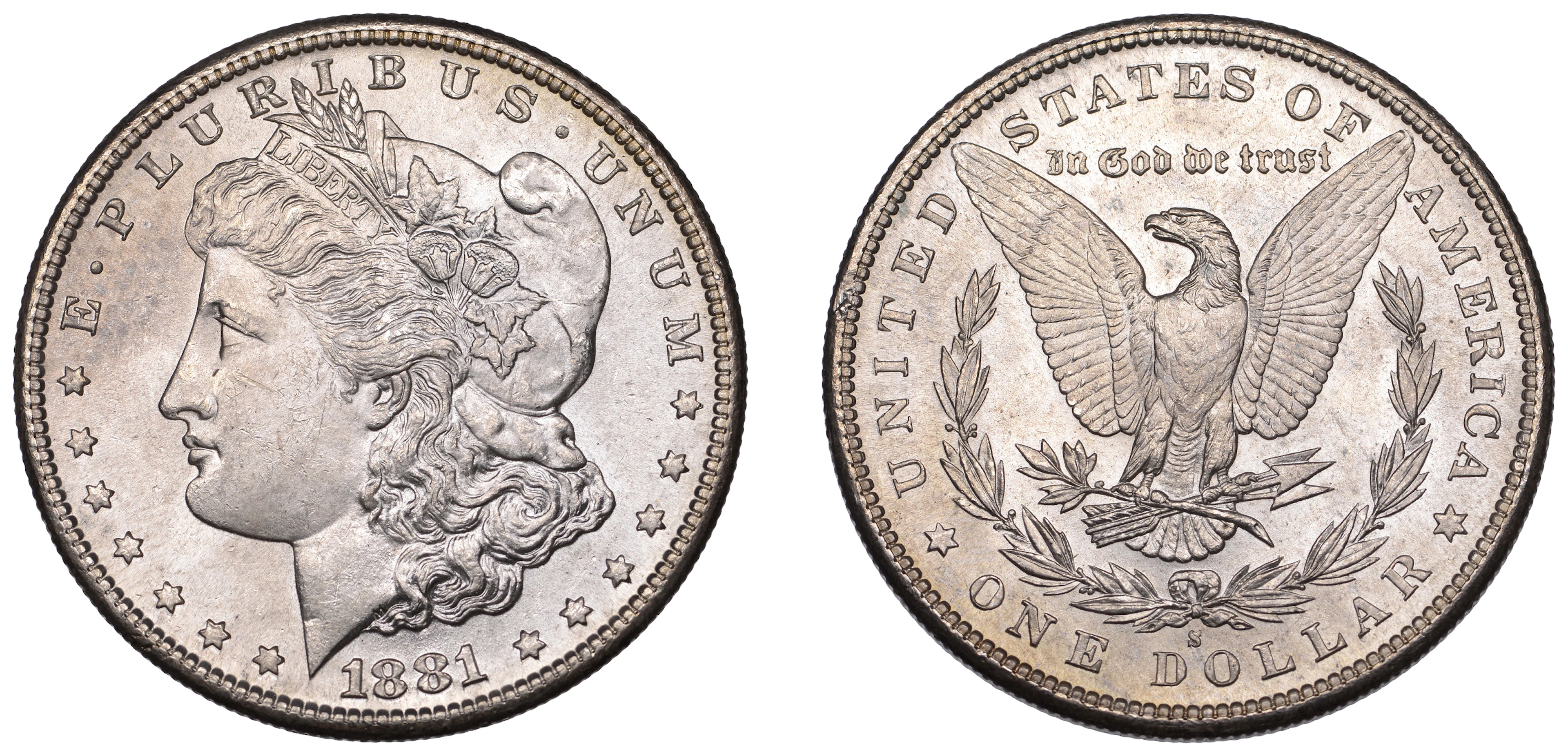 United States of America, Dollar, 1881s, San Francisco (KM 110). Brilliant