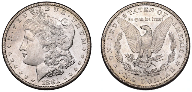 United States of America, Dollar, 1881s, San Francisco (KM 110). Brilliant