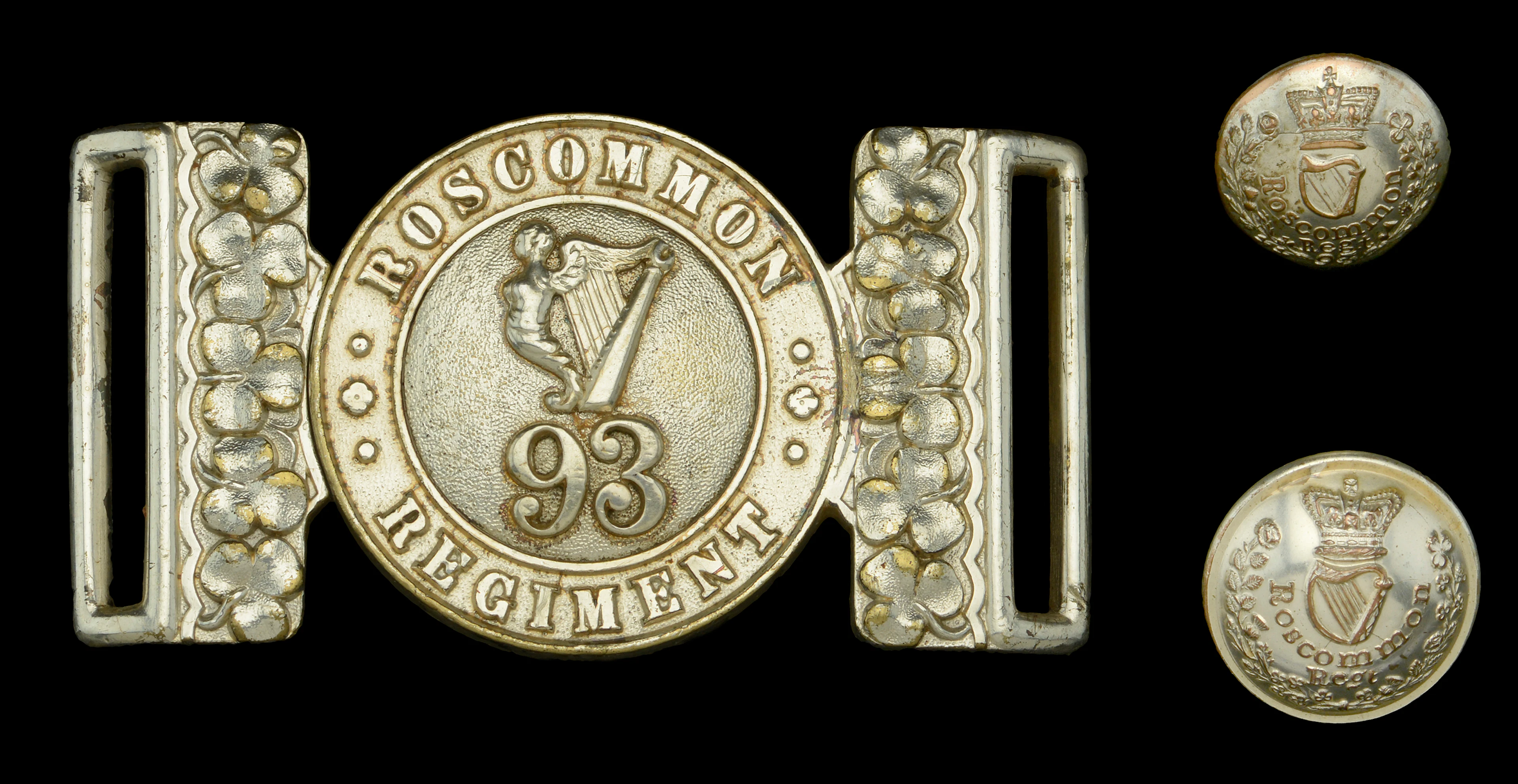 Roscommon Regiment Waist Belt Plate, with Officer’s Coatee and Tunic