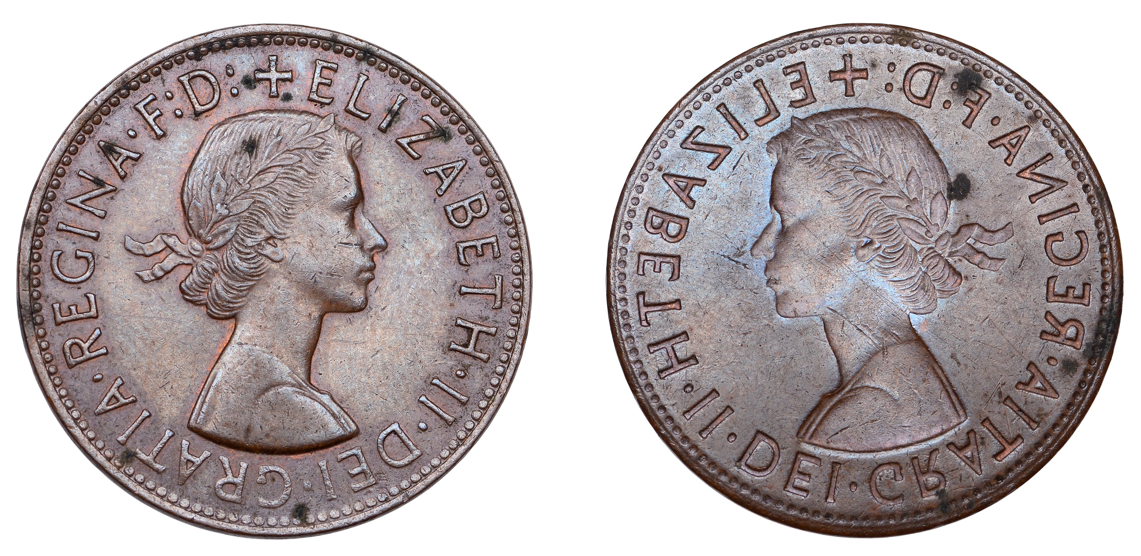 Elizabeth II (1952-2022), Sterling issues, Penny, [1954-67], an obv.