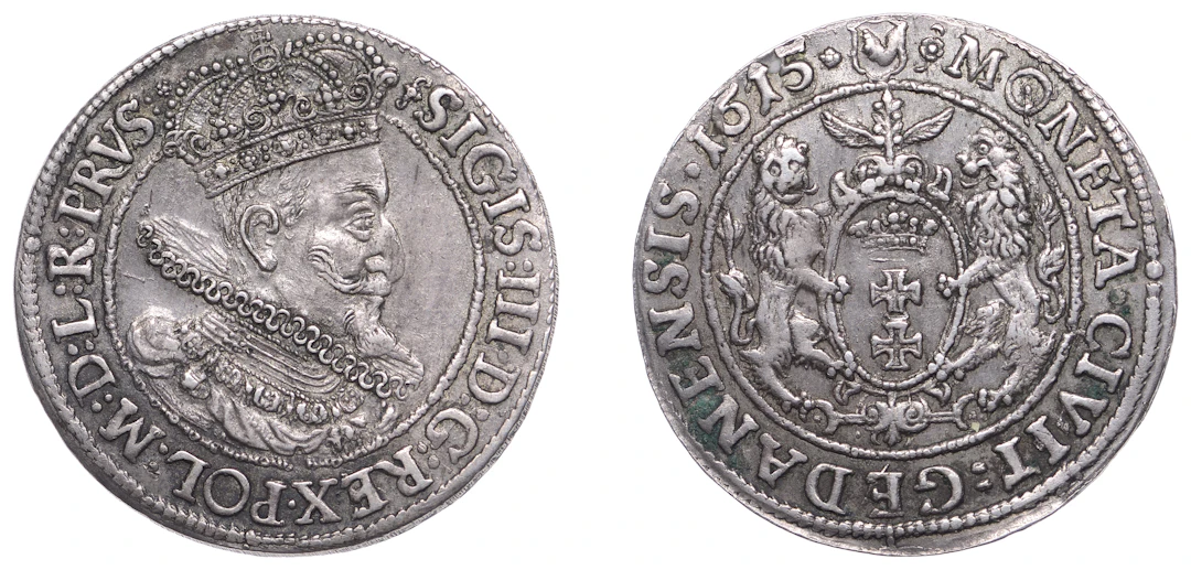 Danzig, Sigismund III Vasa, Quarter-Thaler or Ort, 1615, Danzig, 6.42g/12h
