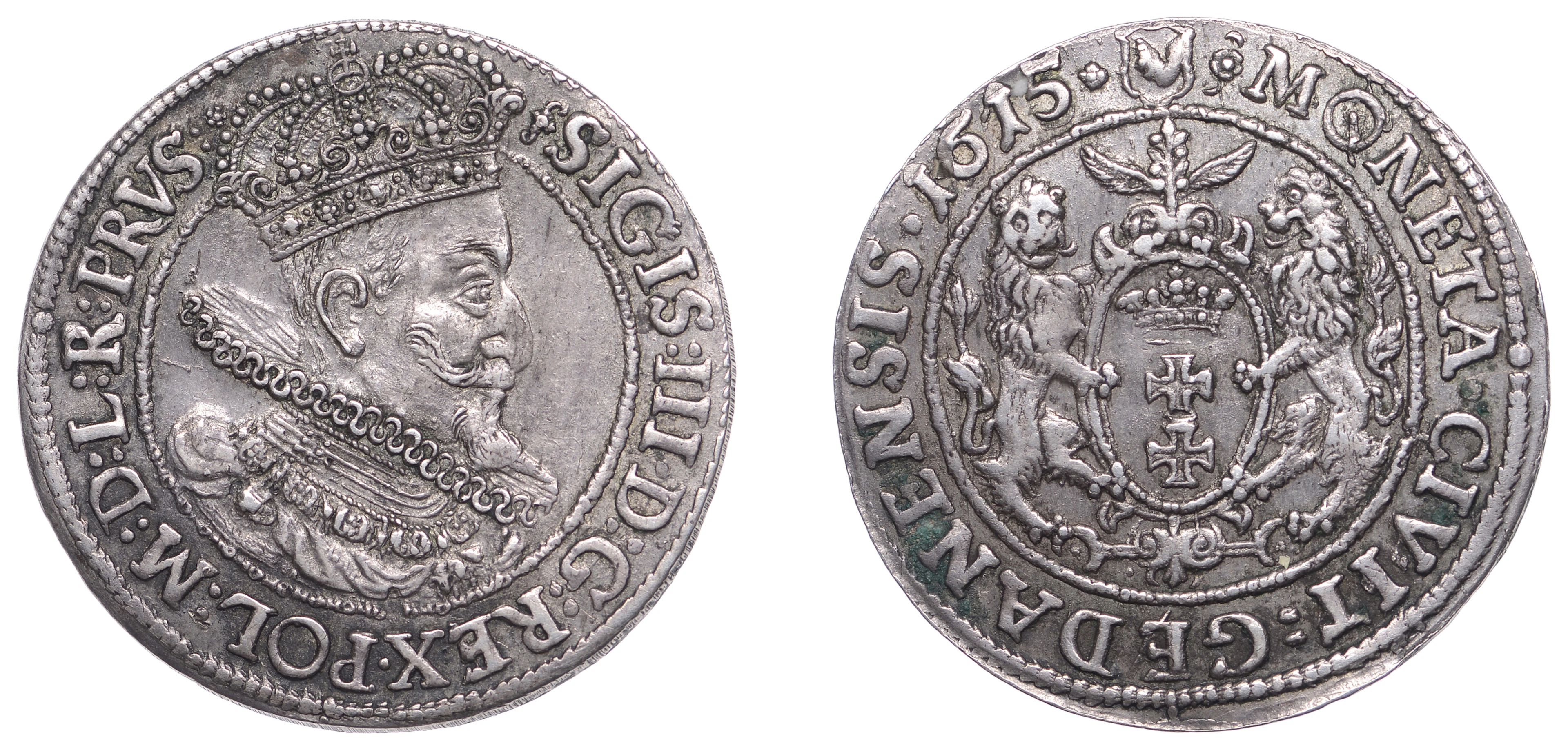 Danzig, Sigismund III Vasa, Quarter-Thaler or Ort, 1615, Danzig, 6.42g/12h