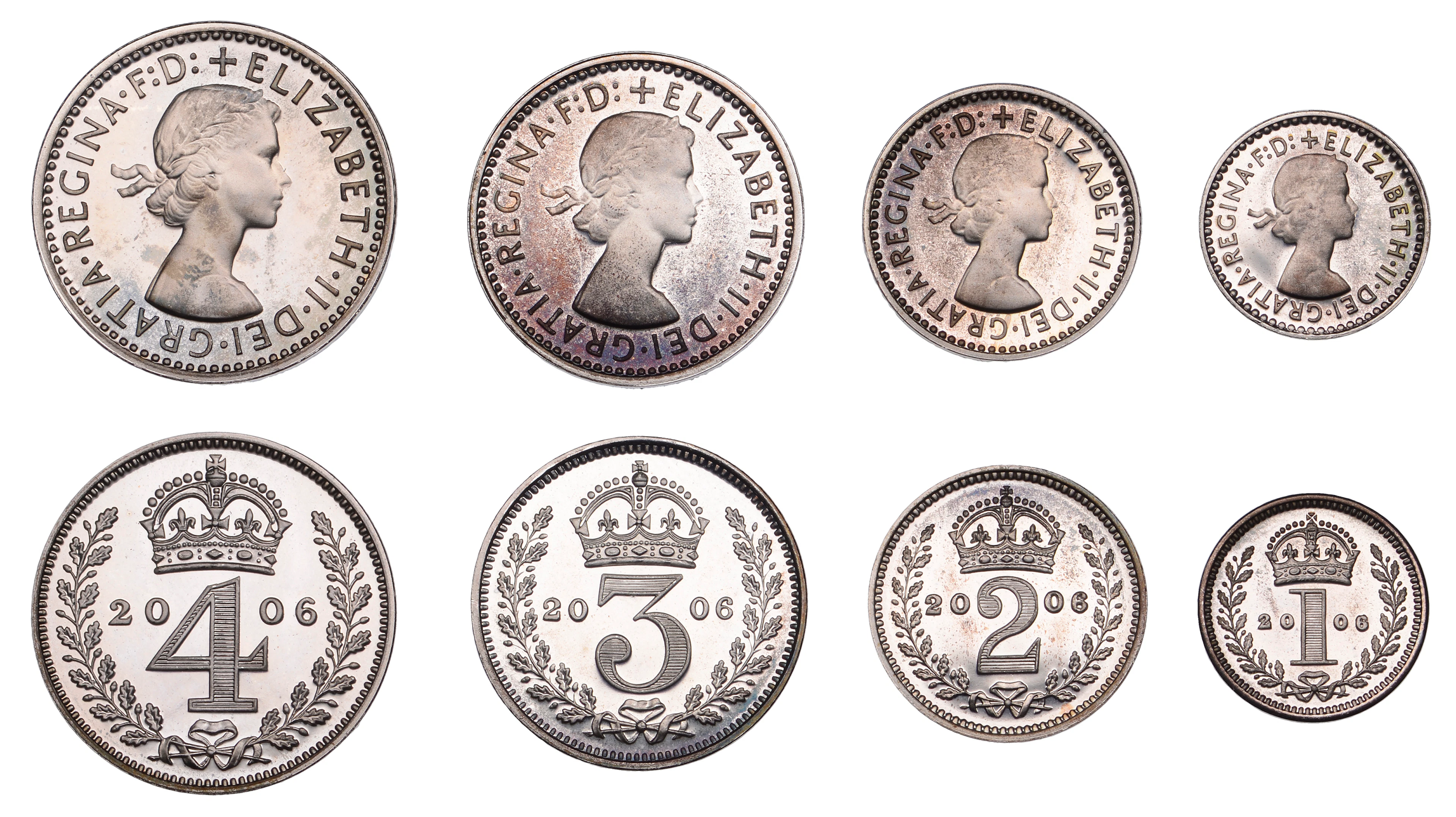 Elizabeth II (1952-2022), Decimal issues, Proof Maundy Set, 2006 (S