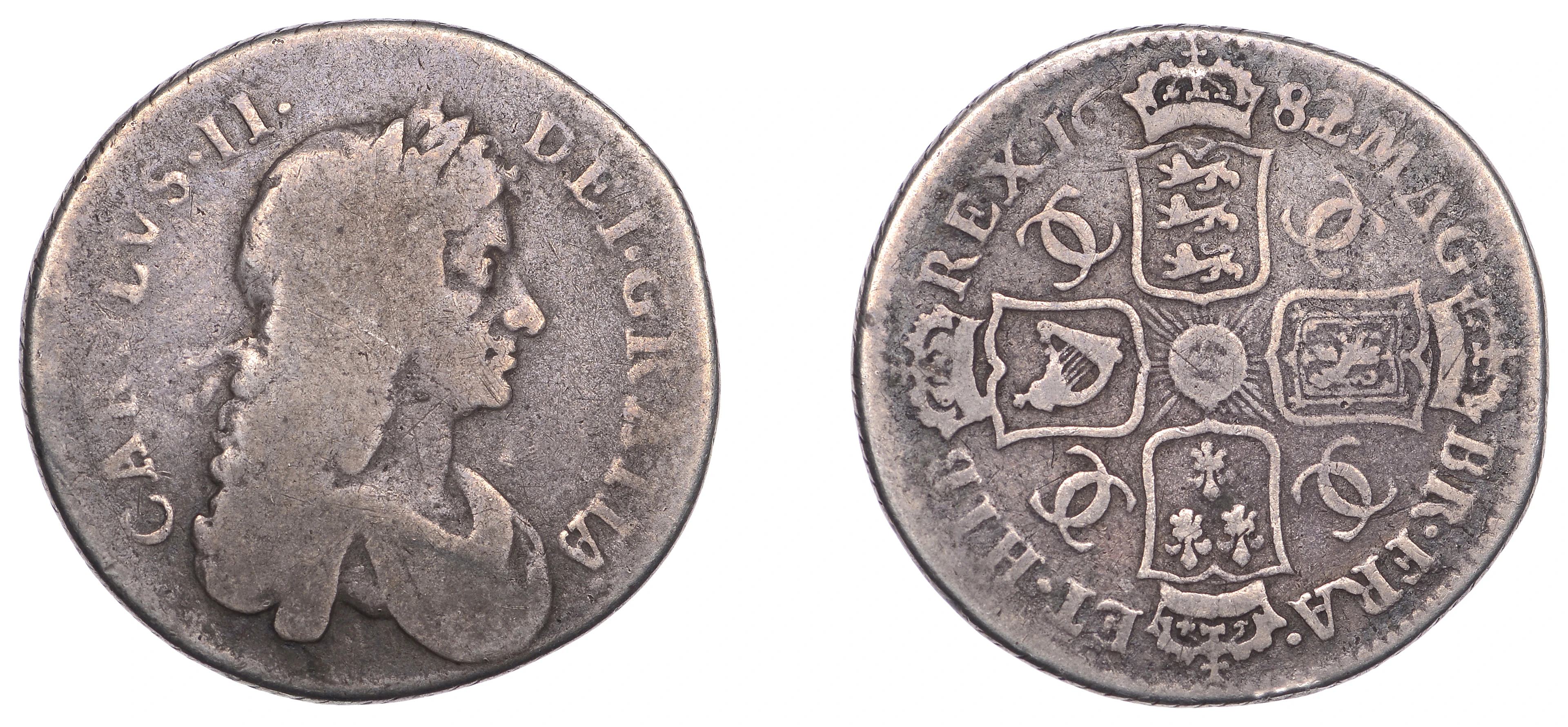 Charles II (1660-1685), Milled coinage, Shilling, 1682/1, second bust