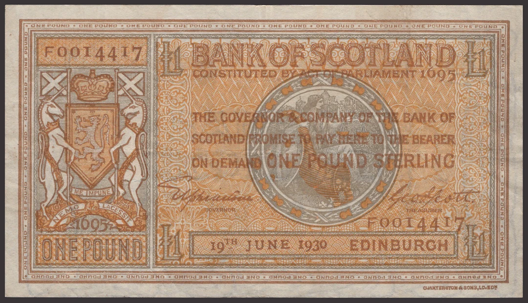 Bank of Scotland, £1 (10), 19 June 1930, 12 June 1939, 4 July 1940