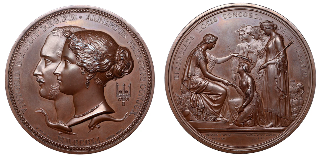 Great Exhibition, Hyde Park, 1851, Prize Medal, a copper award by