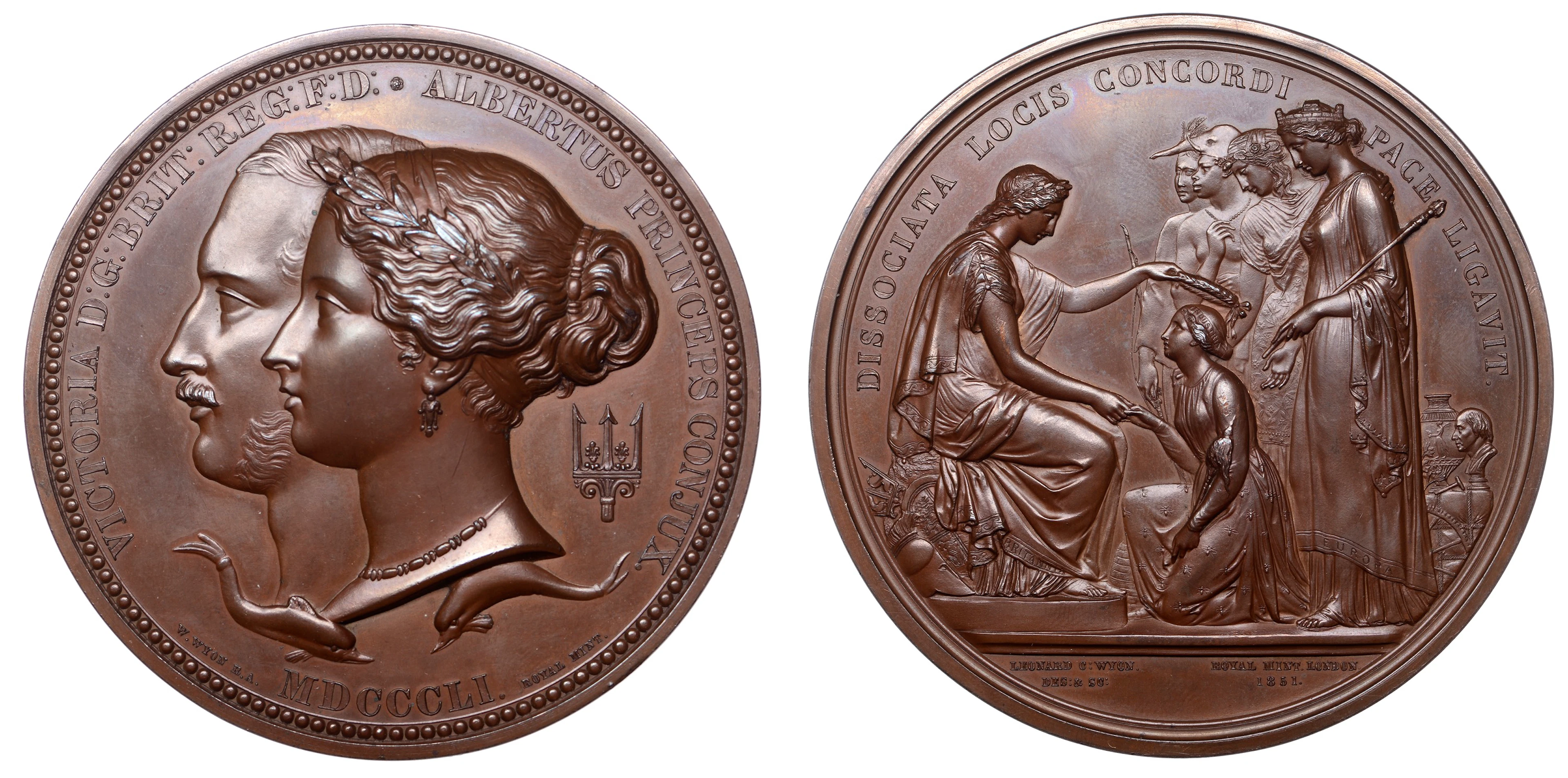 Great Exhibition, Hyde Park, 1851, Prize Medal, a copper award by