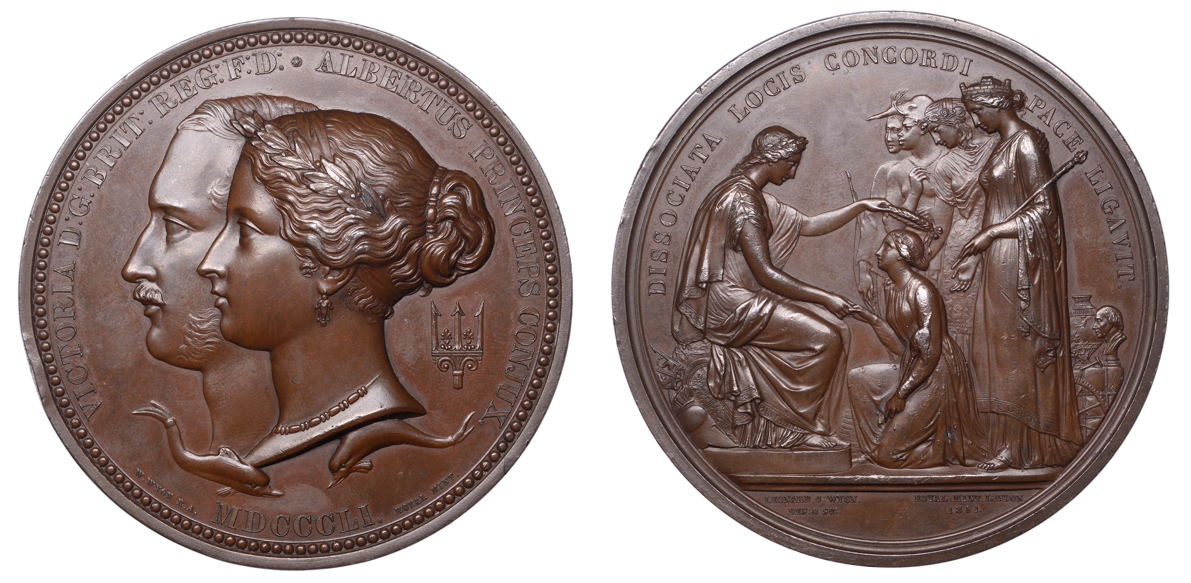 Great Exhibition, Hyde Park, 1851, Prize Medal, a copper award by