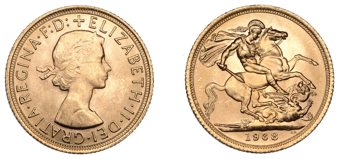 Elizabeth II (1952-2022), Sterling issues, Sovereign, 1968 (S 4125).