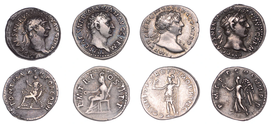 Trajan (98-117), Denarii (4), 98-9, laureate head right, rev. Vesta