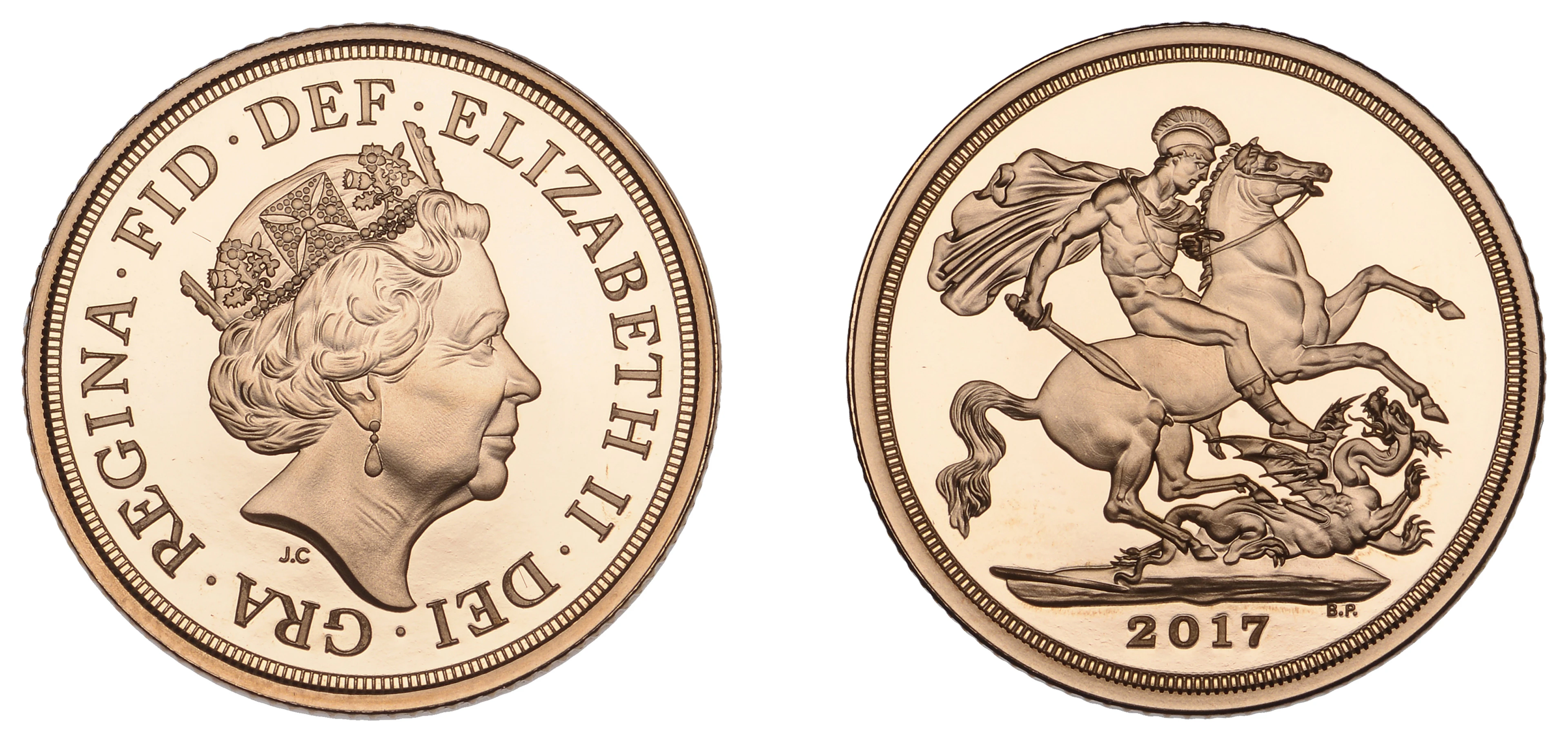 Elizabeth II (1952-2022), Decimal issues, Proof Sovereign, 2017, Platinum