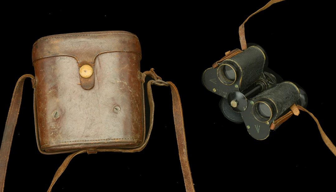 Great War era Compasses (2), and Officer’s Binoculars. A very good