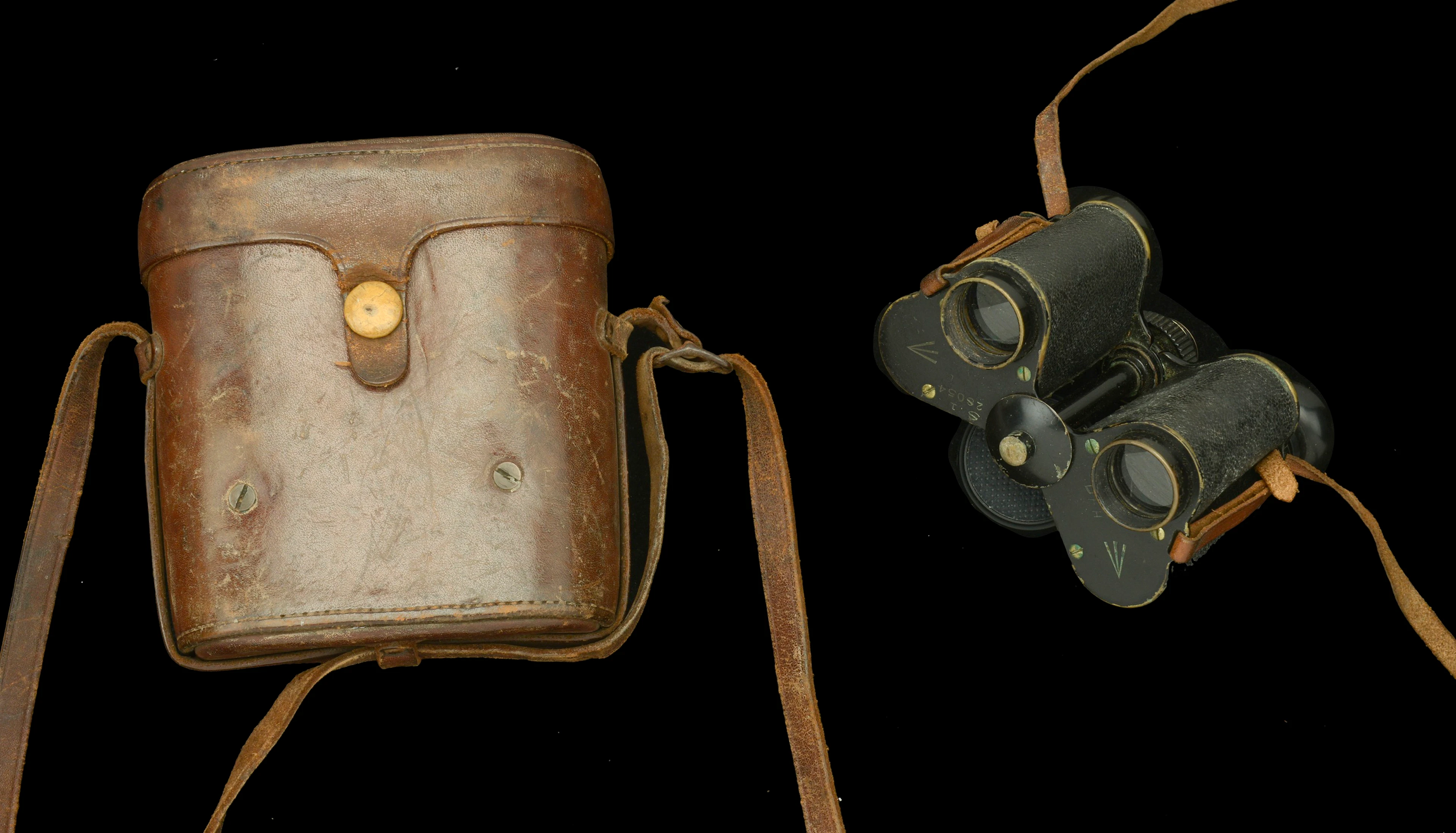 Great War era Compasses (2), and Officer’s Binoculars. A very good
