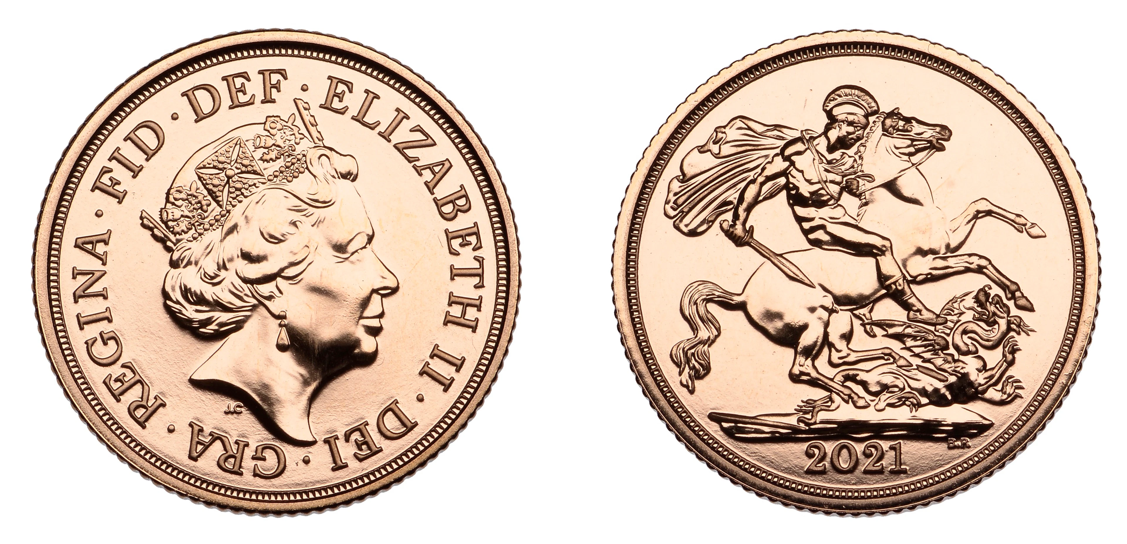 Elizabeth II (1952-2022), Decimal issues, Proof Sovereign, 2021. In