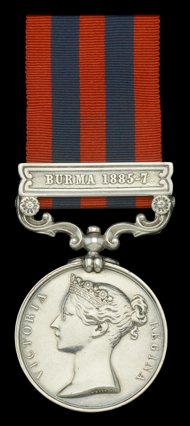 India General Service 1854-95, 1 clasp, Burma 1885-7 (439 Pte. G.