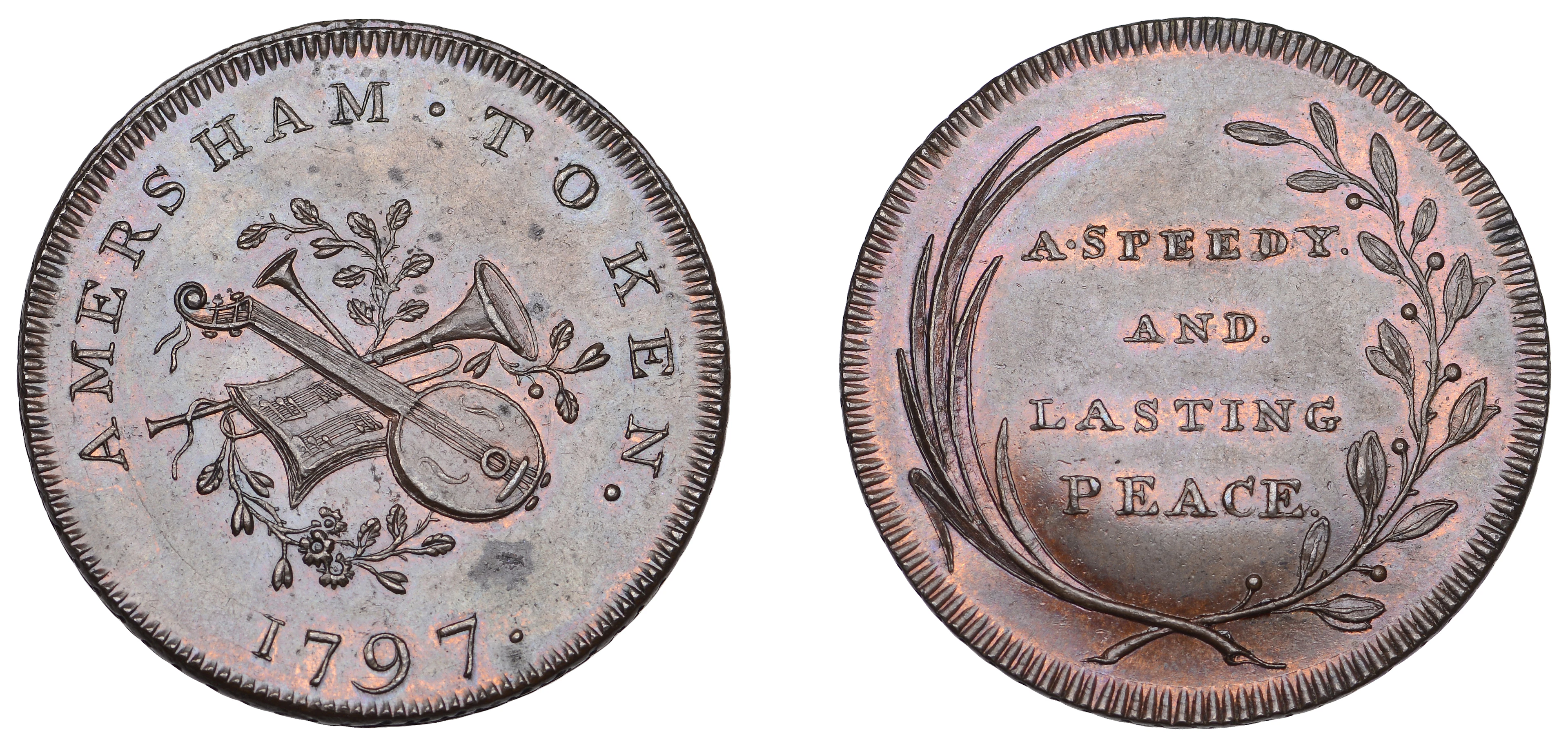 18th Century Tokens, BUCKINGHAMSHIRE, Amersham, Skidmore’s Halfpenny