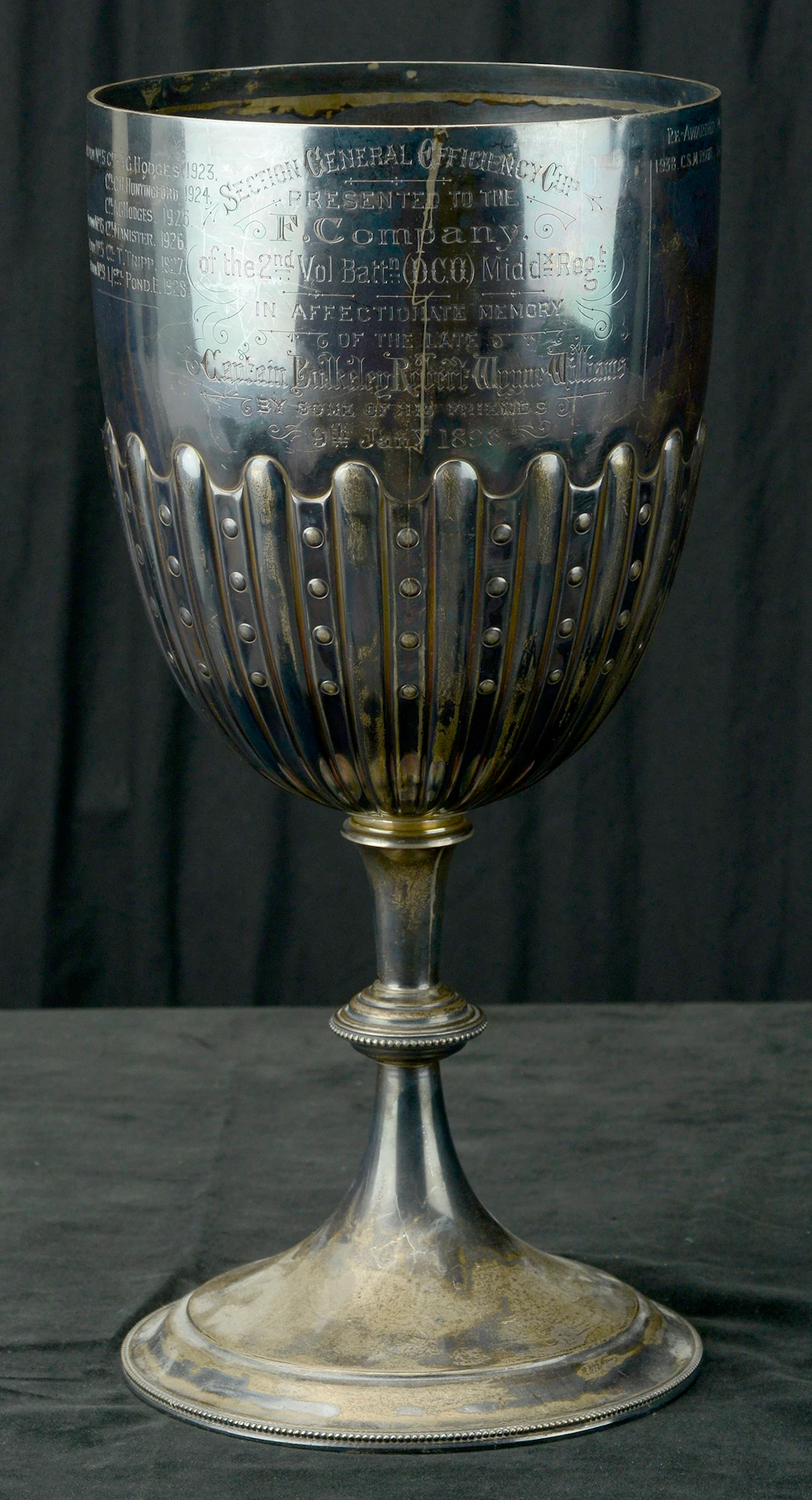 Regimental Trophy, Middlesex Regiment. A very good silver engraved