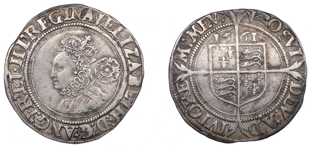 Elizabeth I (1558-1603), Third issue, Sixpence, 1561, mm. pheon, 2.95g/8h