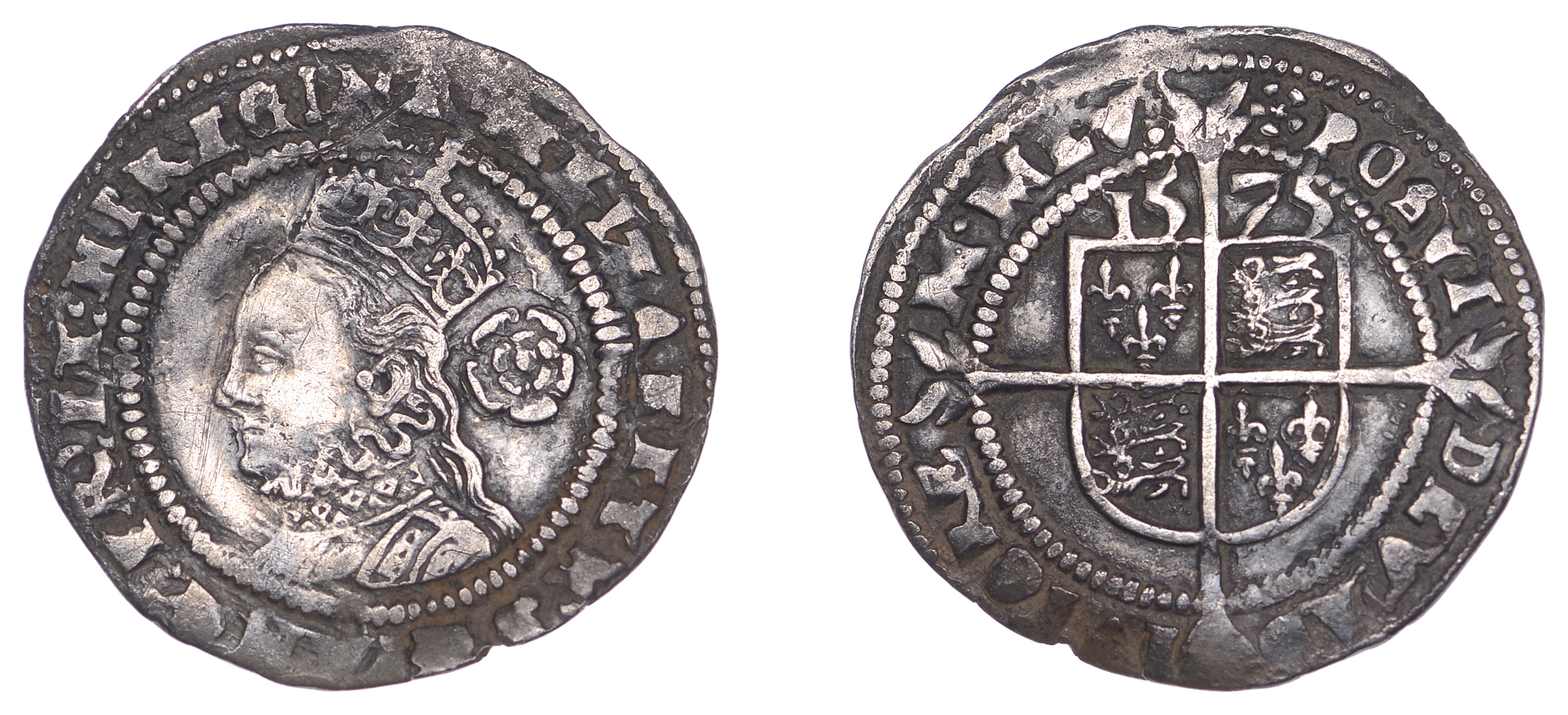 Elizabeth I (1558-1603), Fourth issue, Threepence, 1575, mm. eglantine