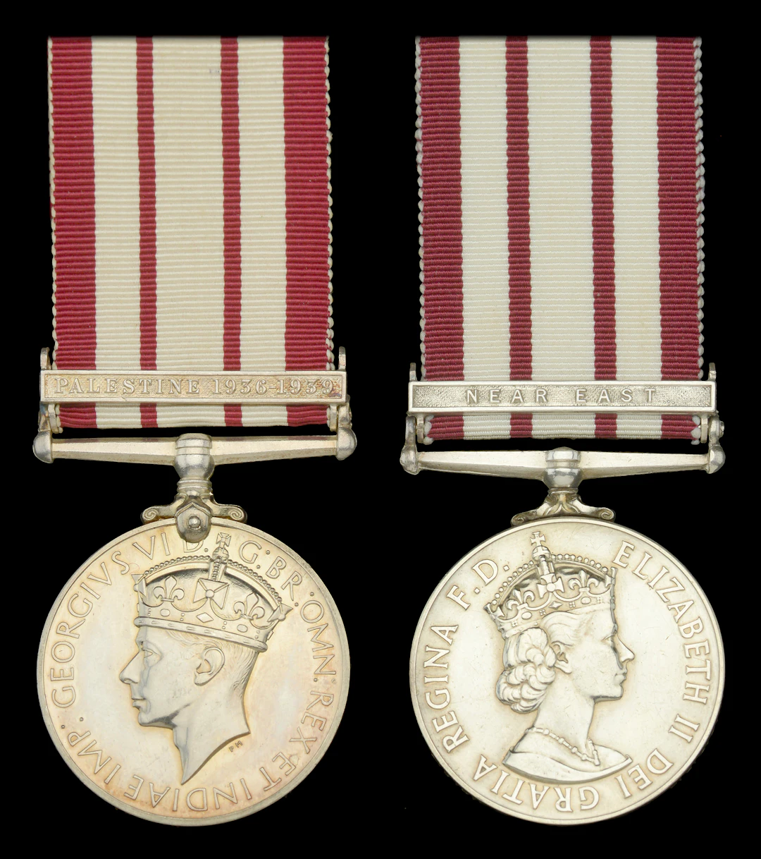 Naval General Service 1915-62, 1 clasp (2), Palestine 1936-1939 (S.