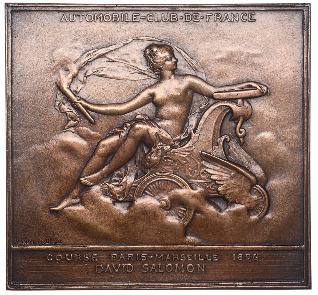 FRANCE, Automobile-Club de France, 1895, an Art Nouveau uniface cast