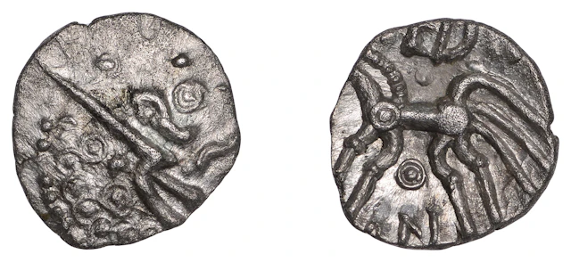 British Iron Age, DOBUNNI, Anted (c. 20-43), silver Unit, Anted type