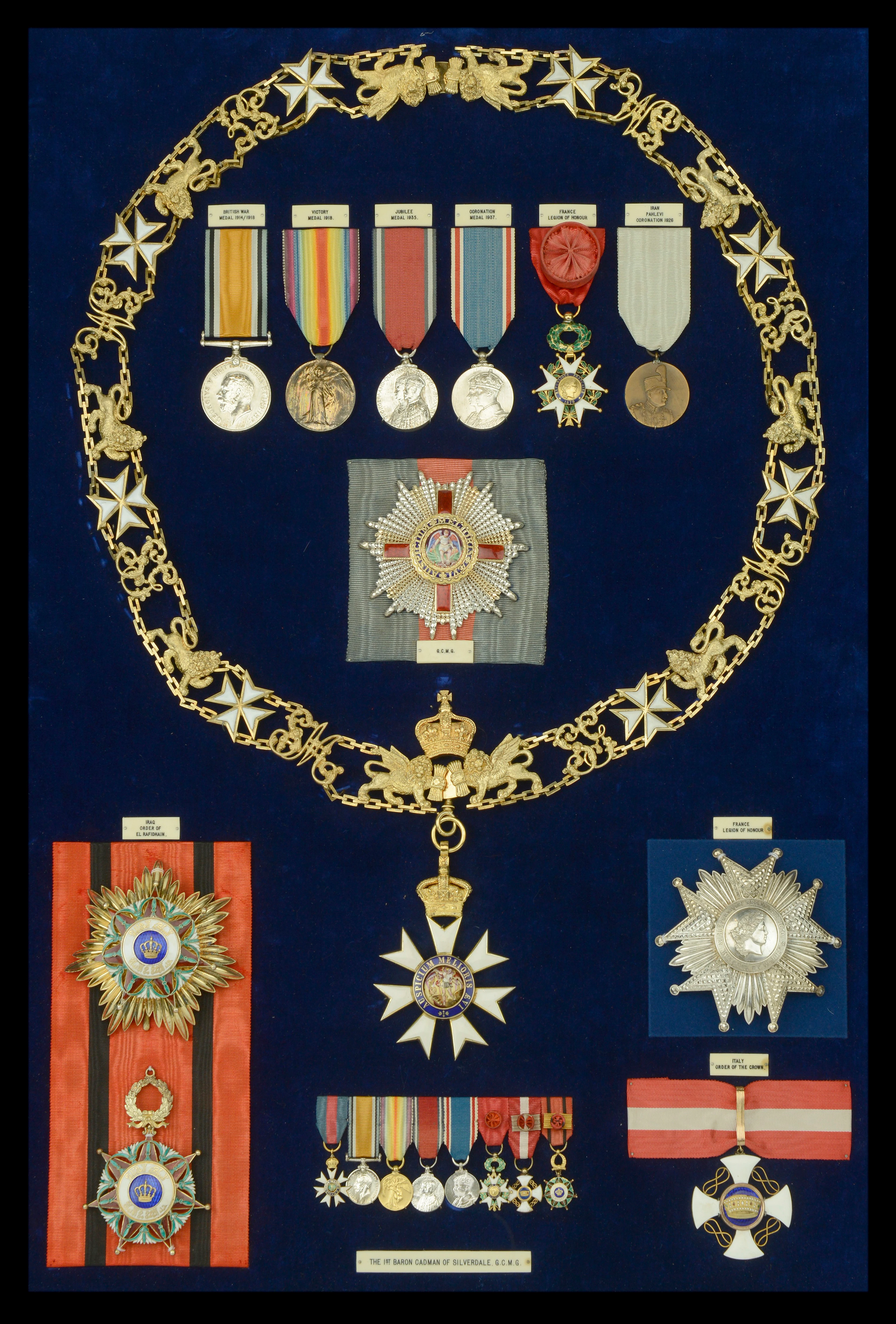The impressive G.C.M.G. group of nine awarded to the 1st Baron Cadman