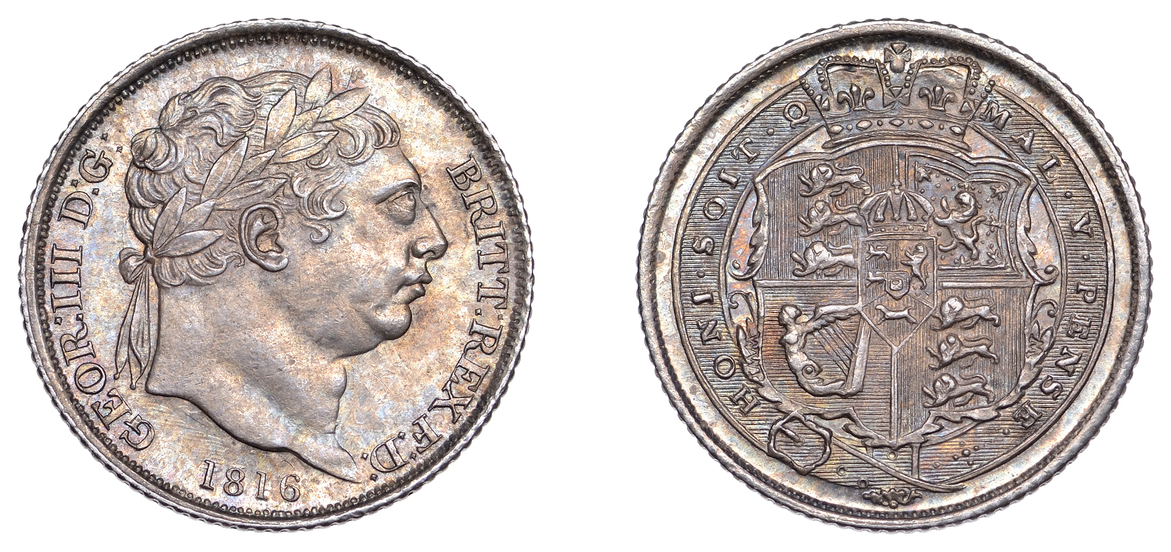 George III (1760-1820), New coinage, Sixpence, 1816 (ESC 2191; S 3791).