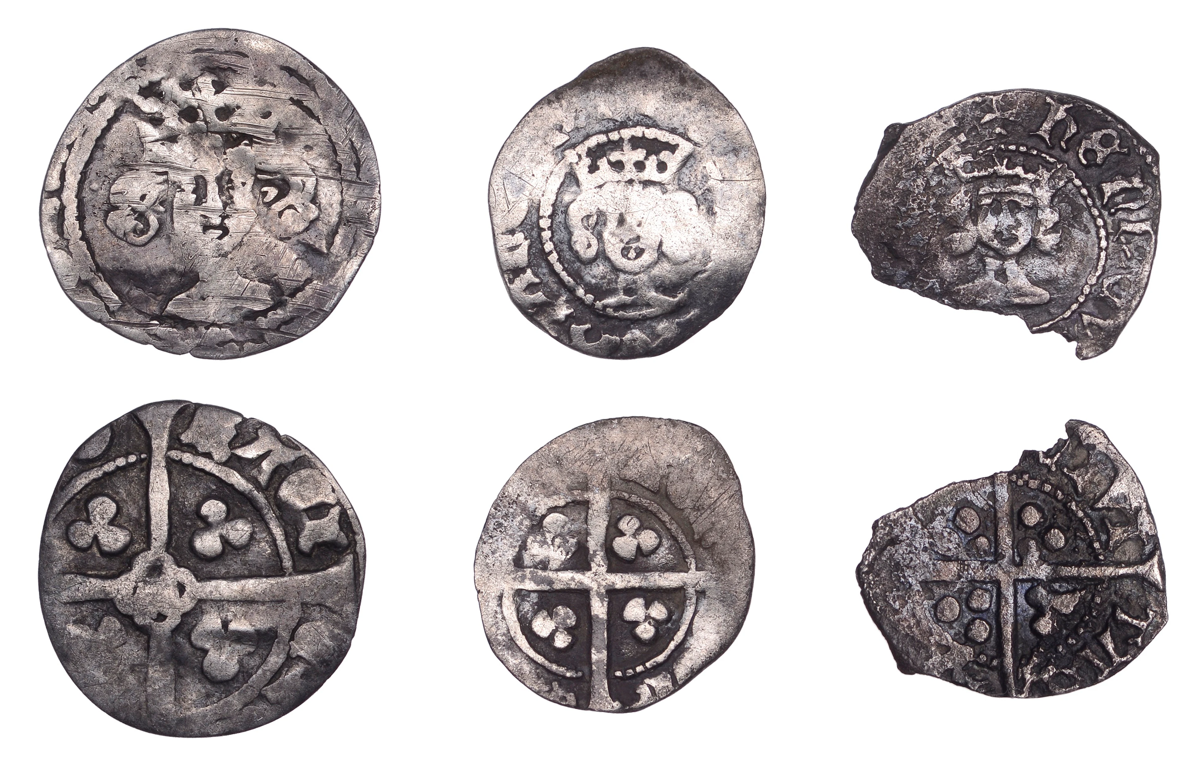 Richard II, Penny, York, type IV, mm. cross, late bust with bushy