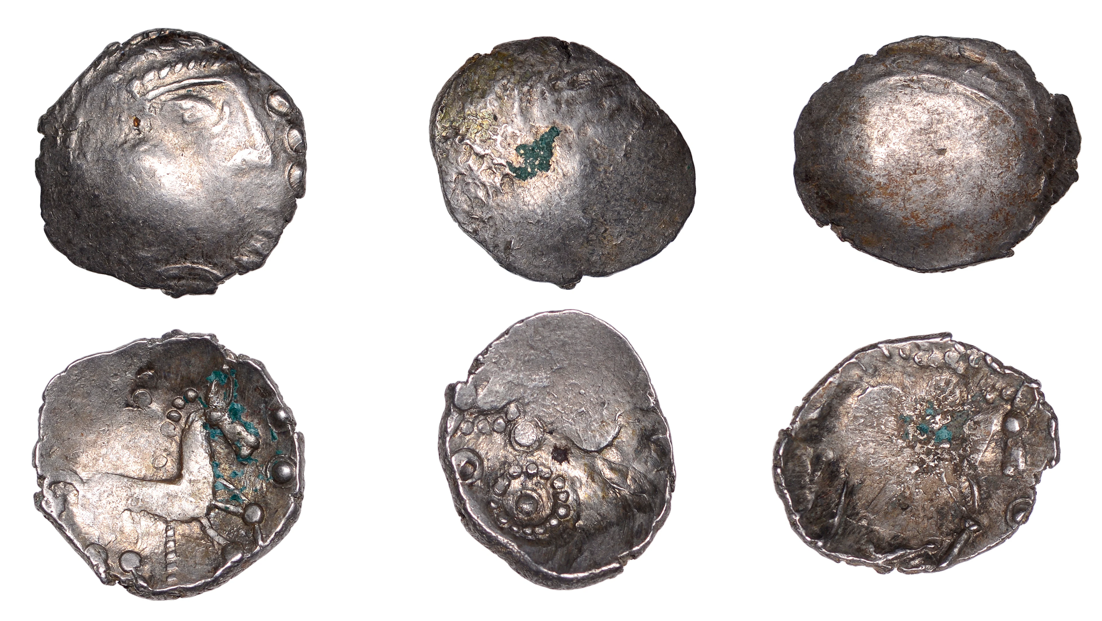 British Iron Age, ICENI, Uninscribed issues, silver Units (3), Punk