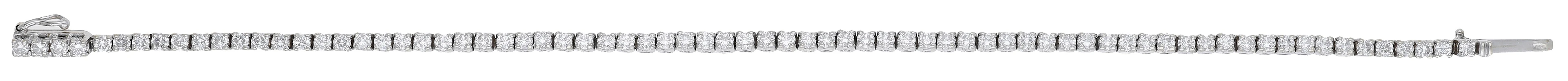 A diamond line bracelet, set throughout with brilliant-cut diamonds