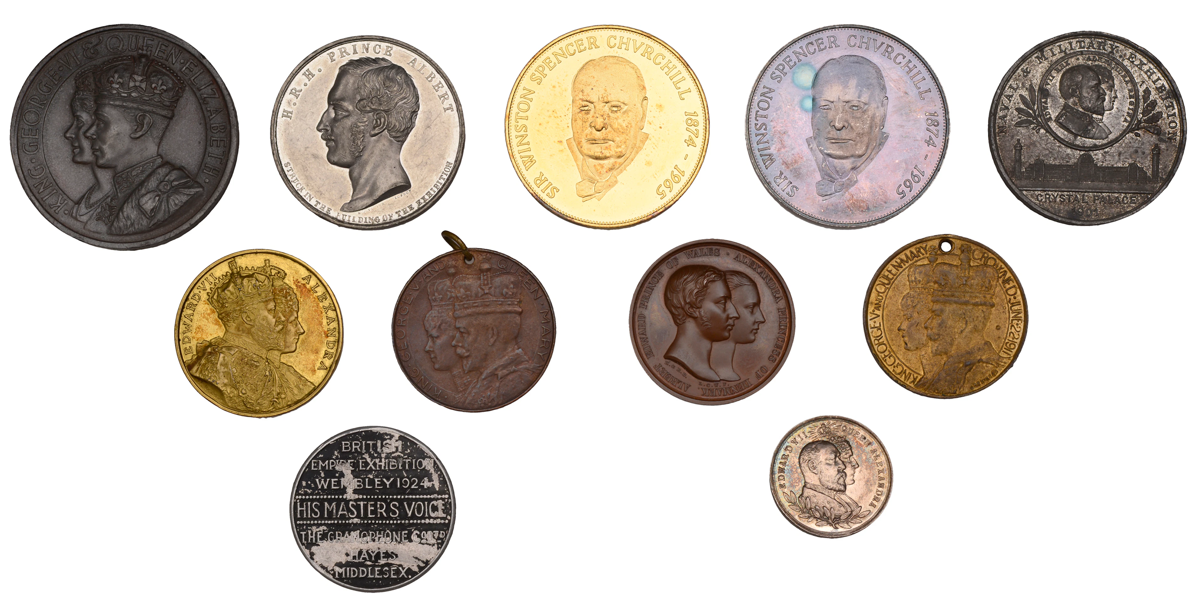 Prince Albert, Great Exhibition, 1851, a white metal medal by W. Taylor