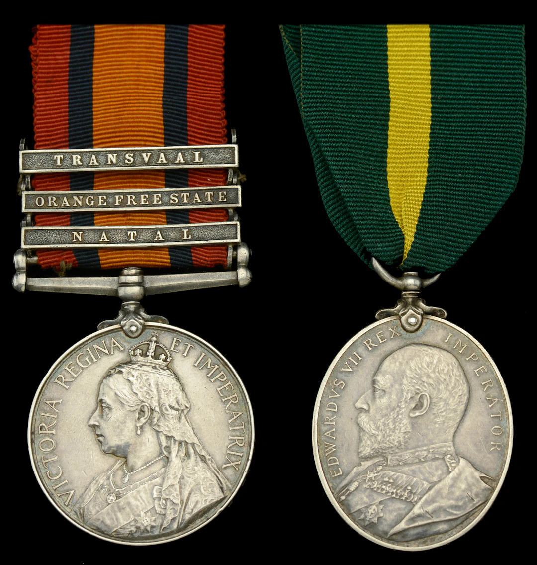Pair: Private F. J. Mercy, Royal Welsh Fusiliers, later South Lancashire