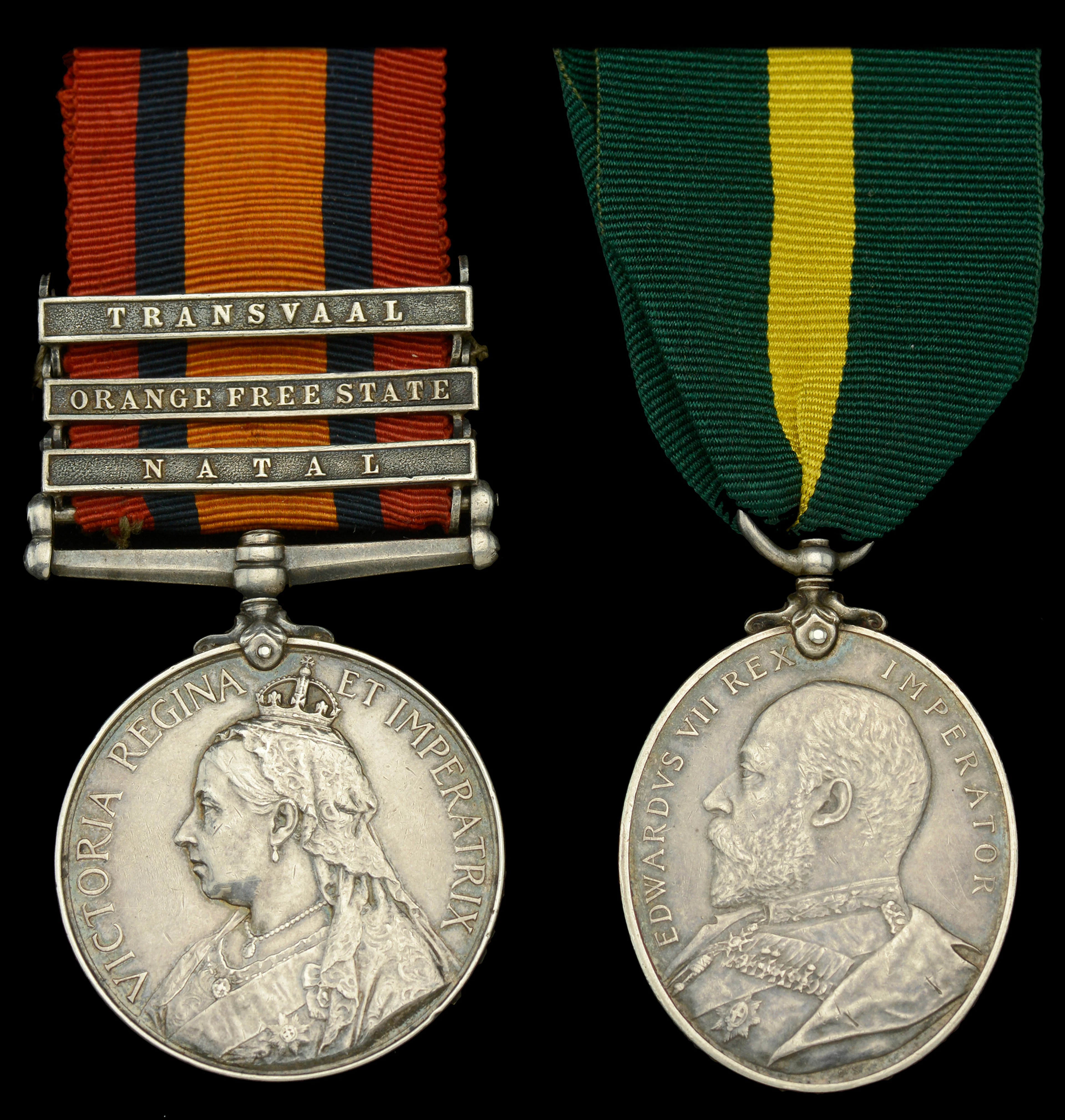 Pair: Private F. J. Mercy, Royal Welsh Fusiliers, later South Lancashire
