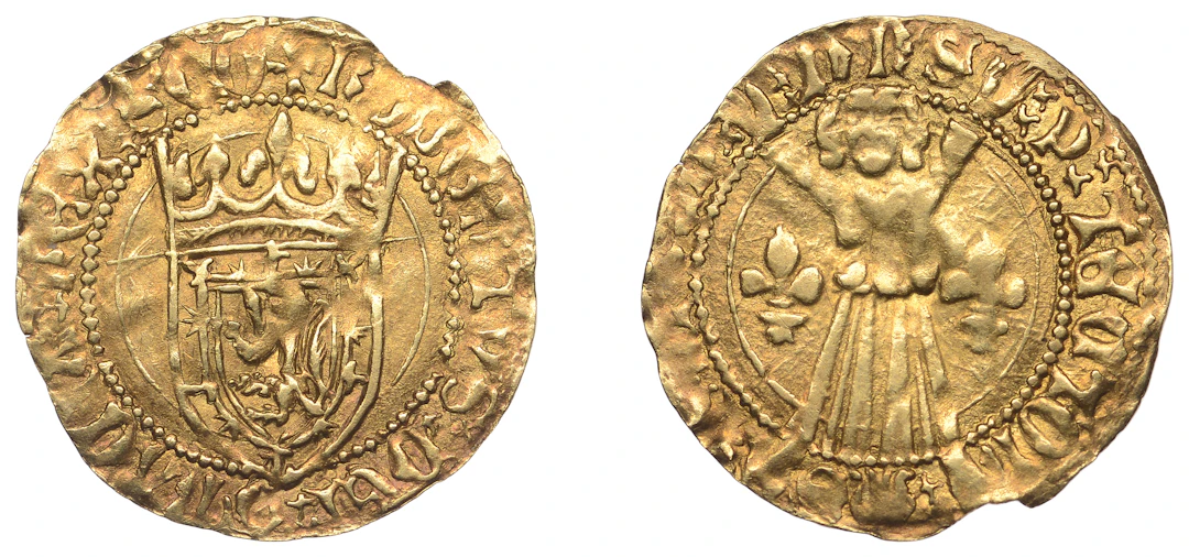 Scotland, Robert III, Light coinage, Lion, mm. cross on obv. only