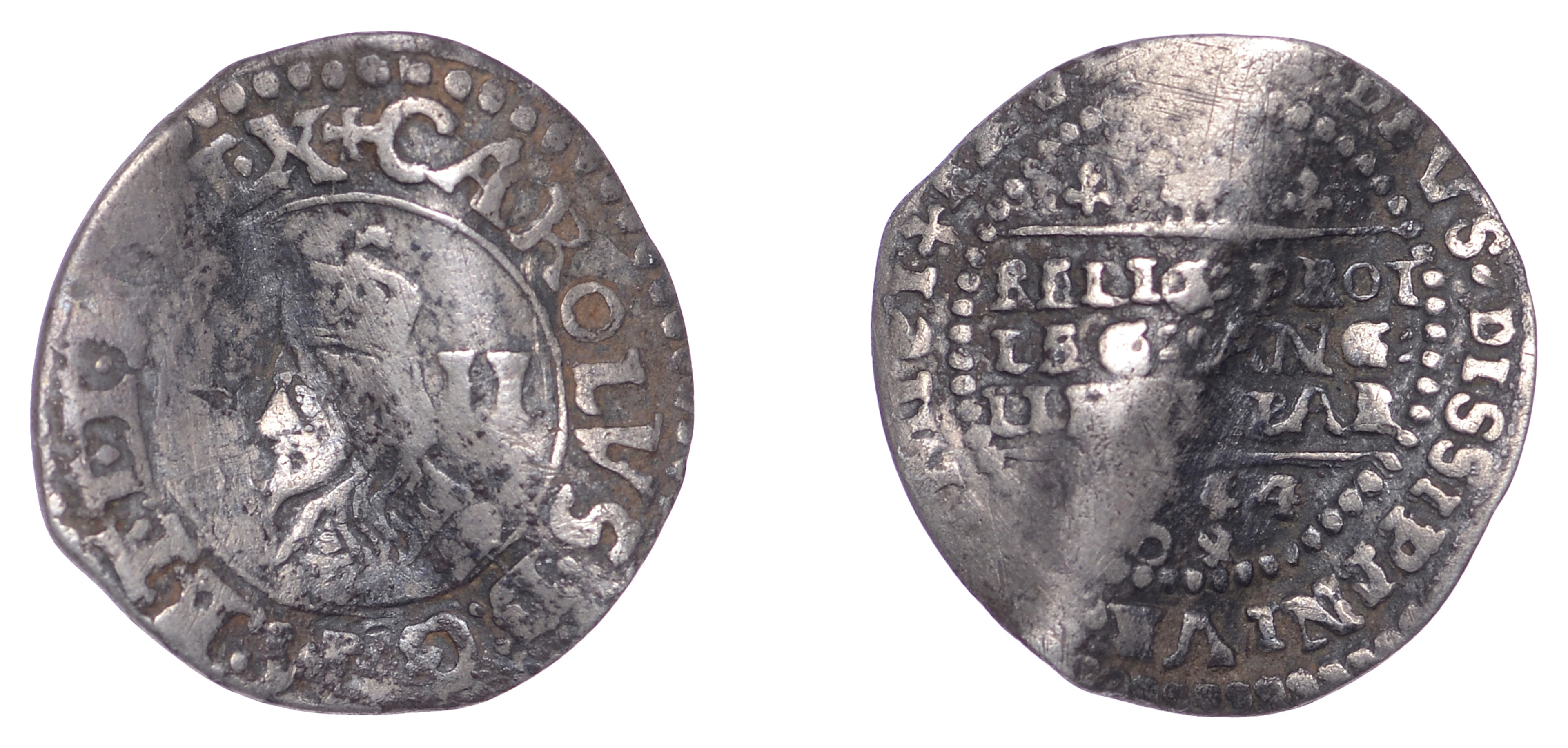 Charles I (1625-1649), Oxford mint, Halfgroat, 1644, mm. cross, 0.90g/6h