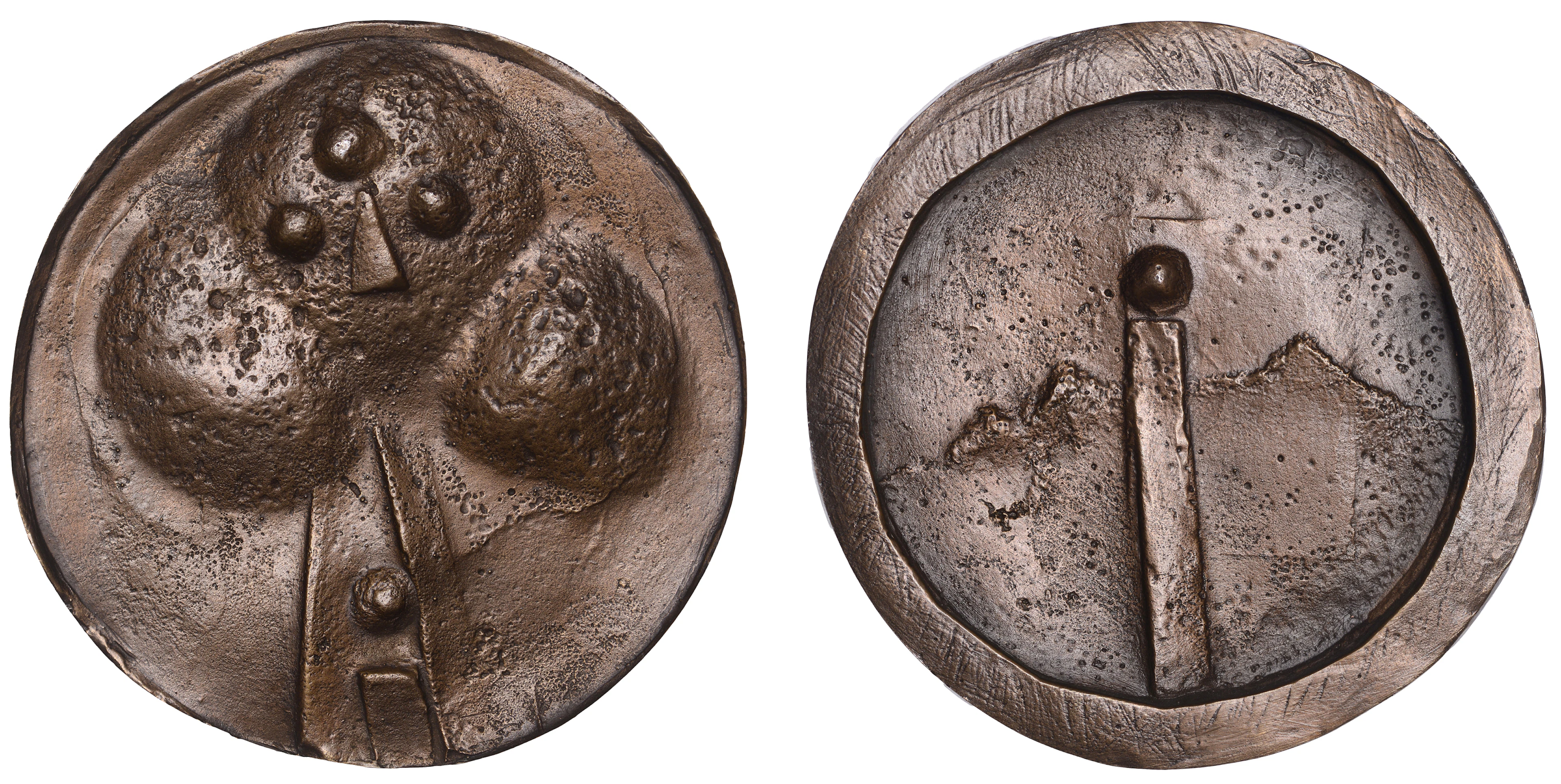 ENGLAND, Nature and Time, 1999, a cast bronze medal by G.C.P. Clarke