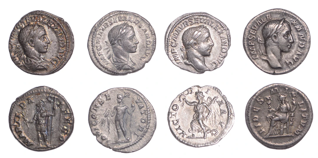 Severus Alexander (222-235), Denarii (4), 222-8, laureate and draped