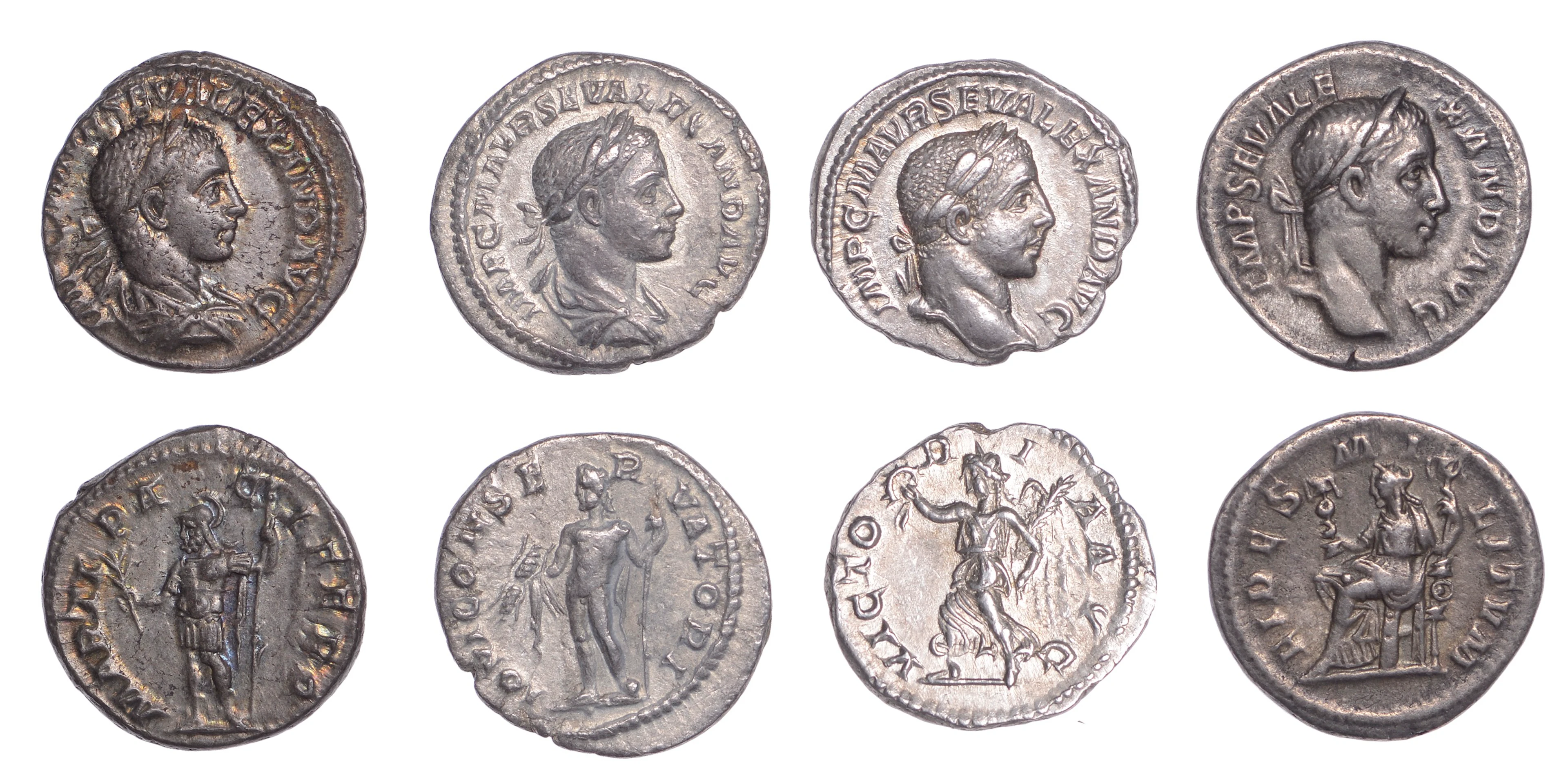 Severus Alexander (222-235), Denarii (4), 222-8, laureate and draped
